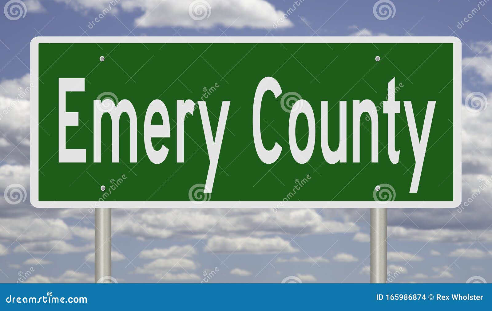 Road sign for Emery County stock illustration. Illustration of sign