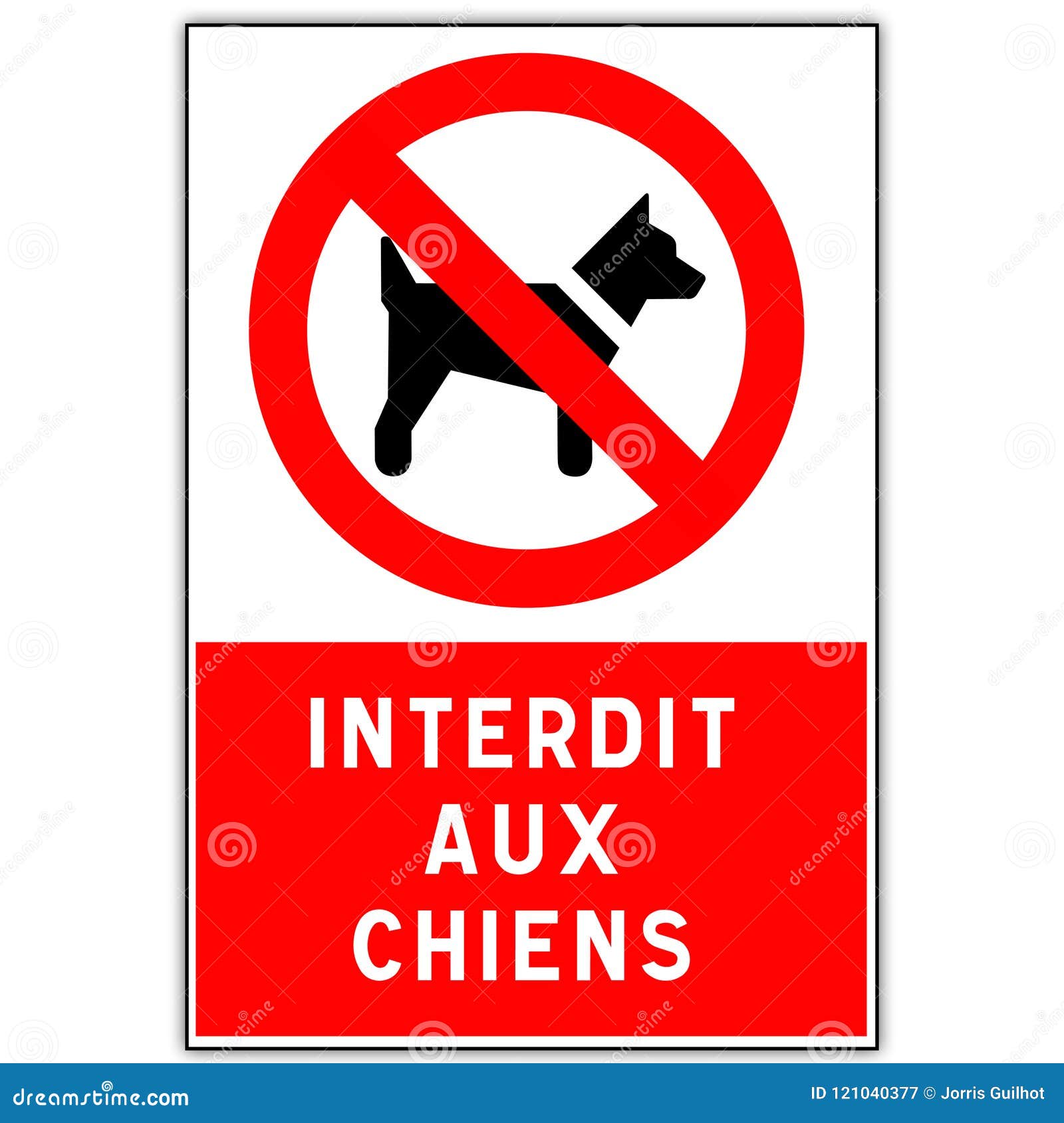 Road Sign: Forbidden To Dogs Stock Illustration - Illustration of ...