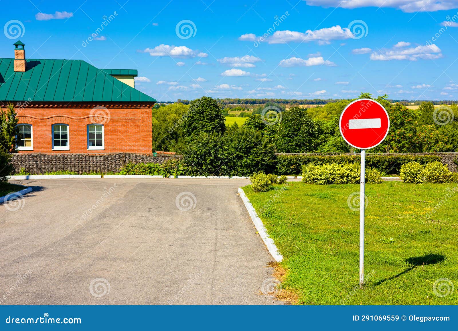 Road Sign Sign Forbidding Access To the Territory Stock Image Image