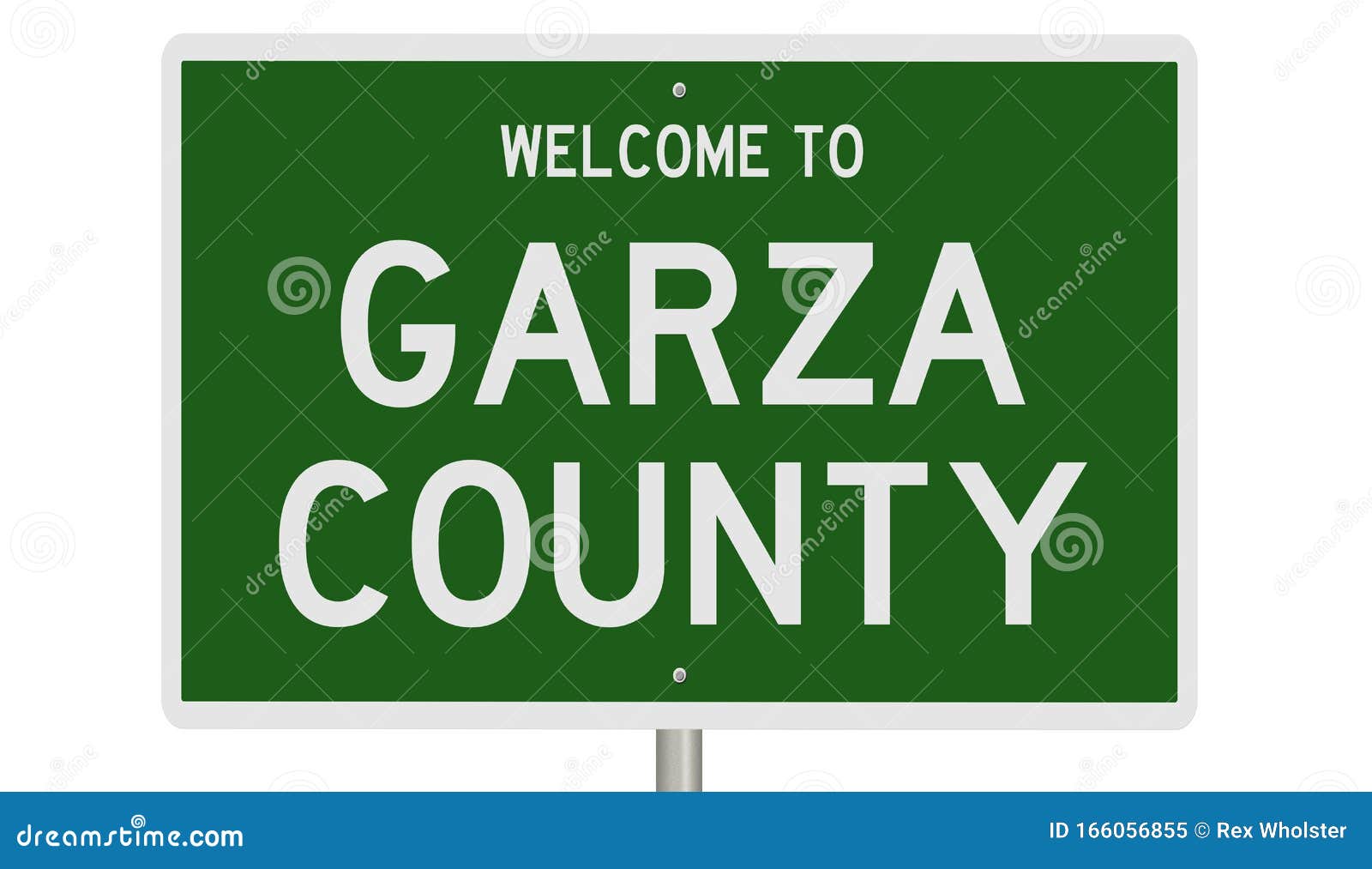 road sign for garza county