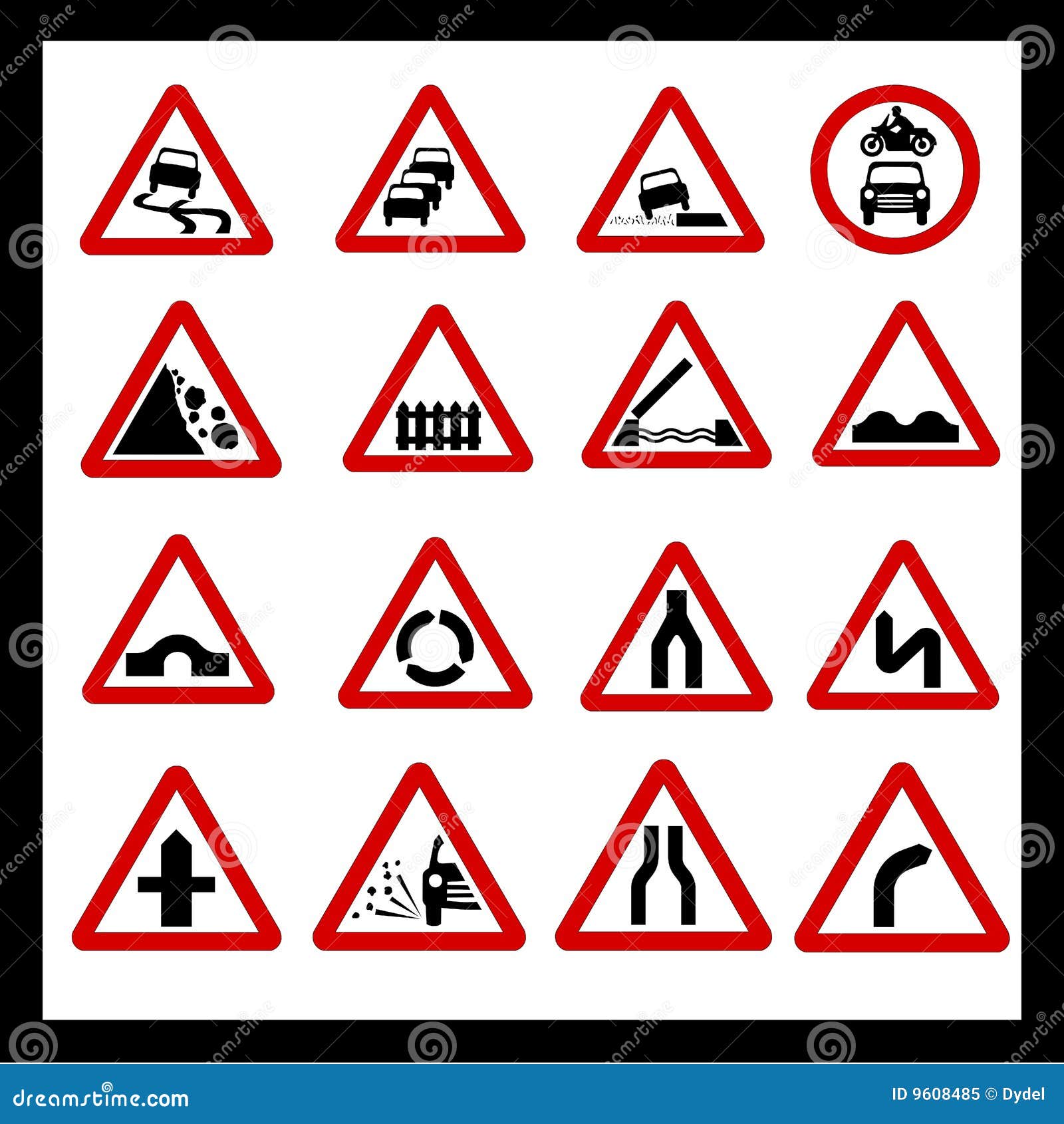 Road sign icons stock illustration. Illustration of arrow 9608485