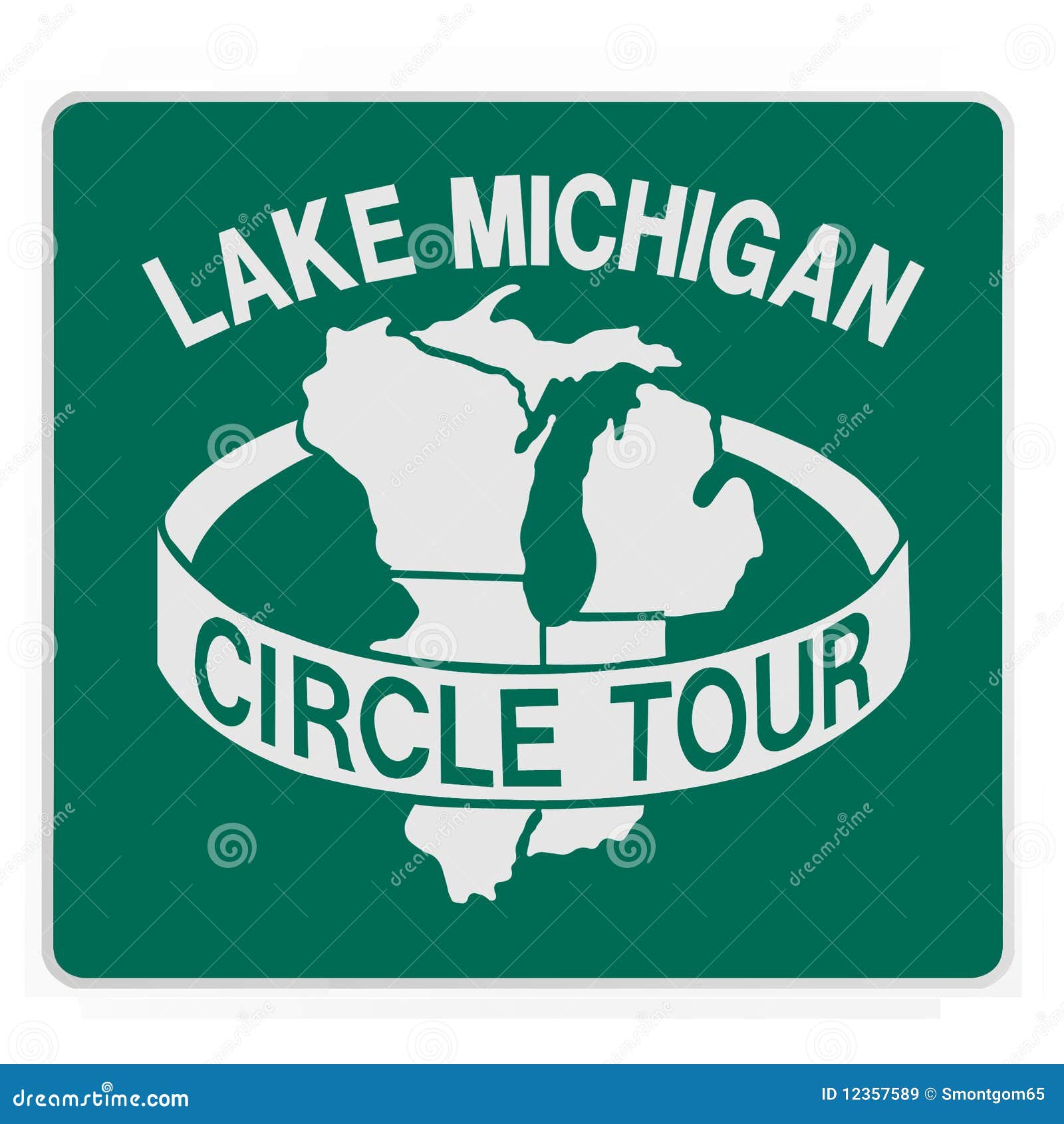 lake michigan circle tour sign