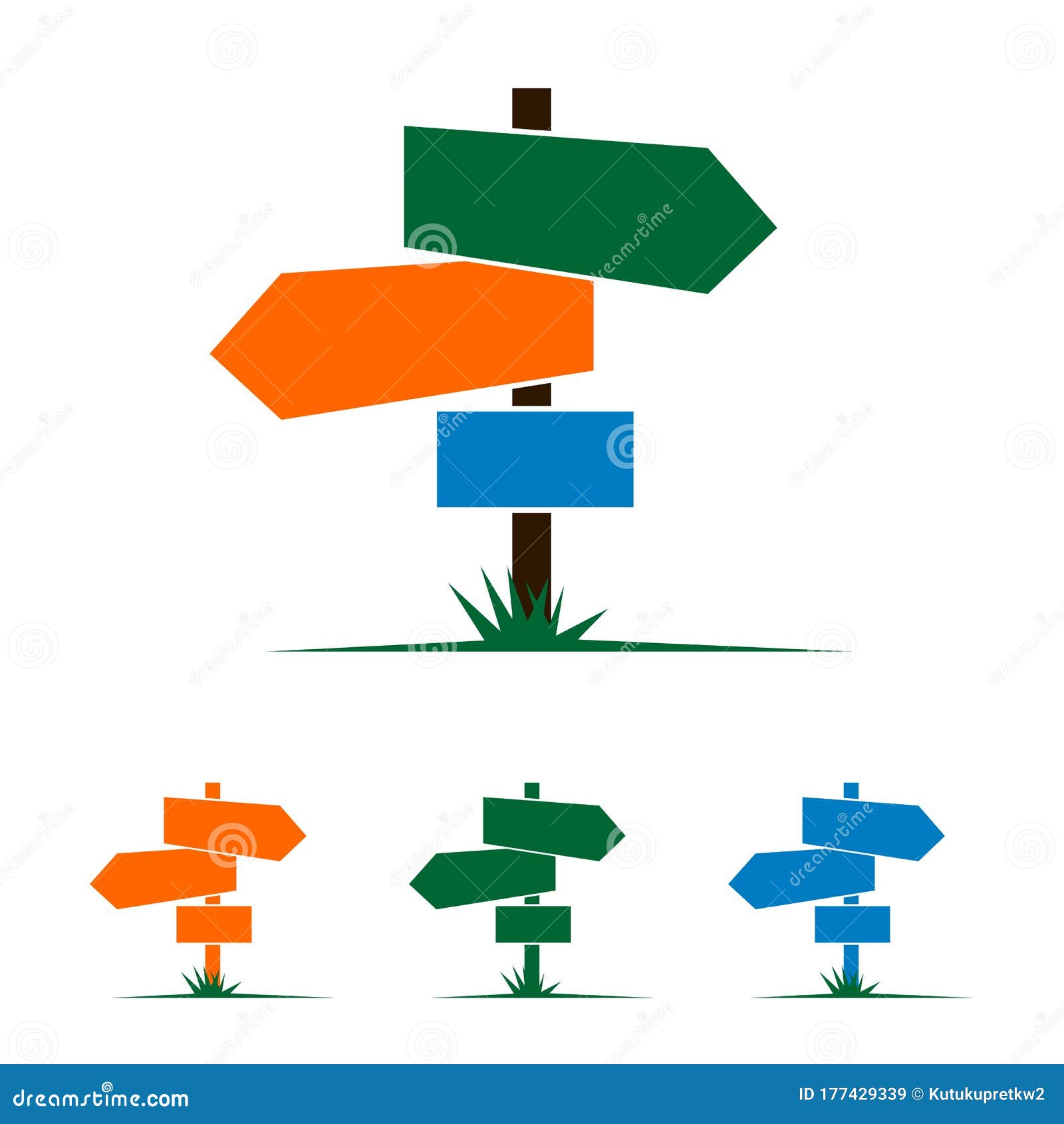 Road Sign Logo Template Illustration Design. Vector EPS 10 Stock Vector