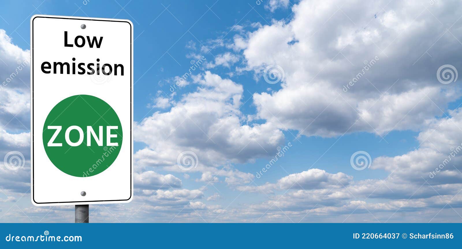 road sign low emission zone