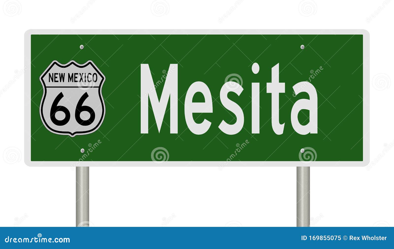 road sign for mesita new mexico on route 66