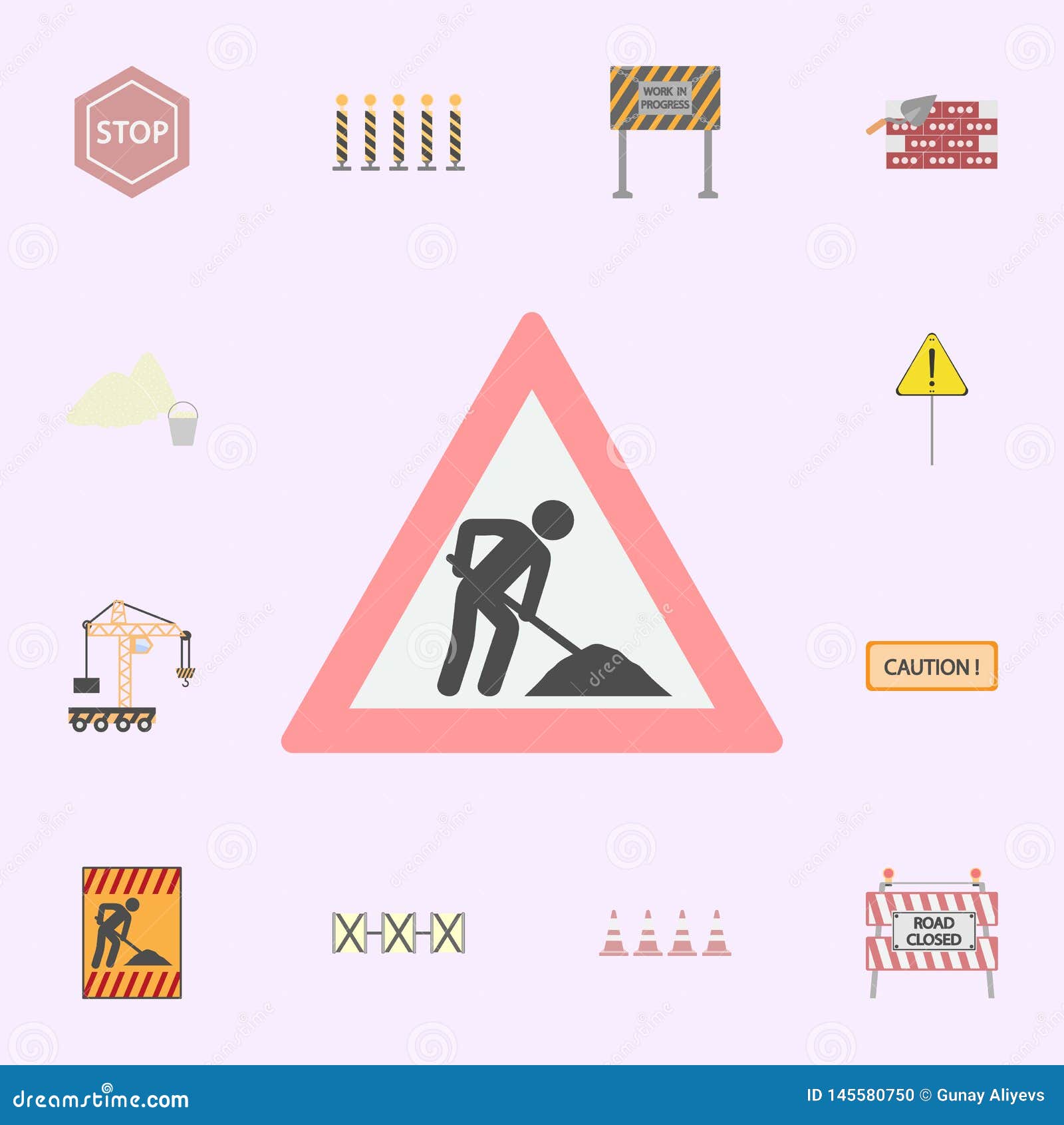 Road Sign Repair Colored Icon. Building Materials Icons Universal Set ...