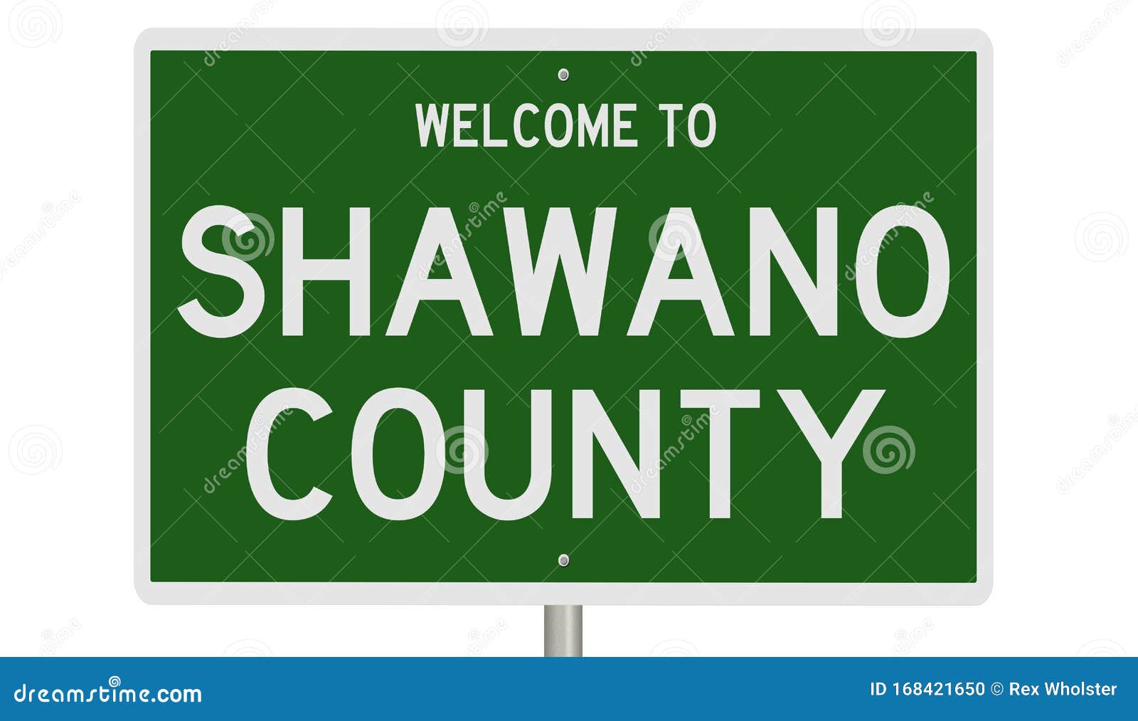 road sign for shawano county