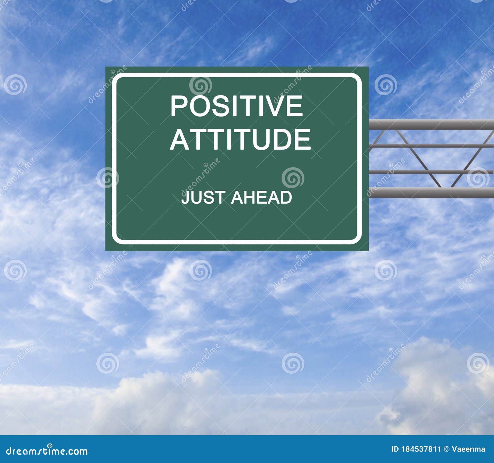 road sign to positive attitudes