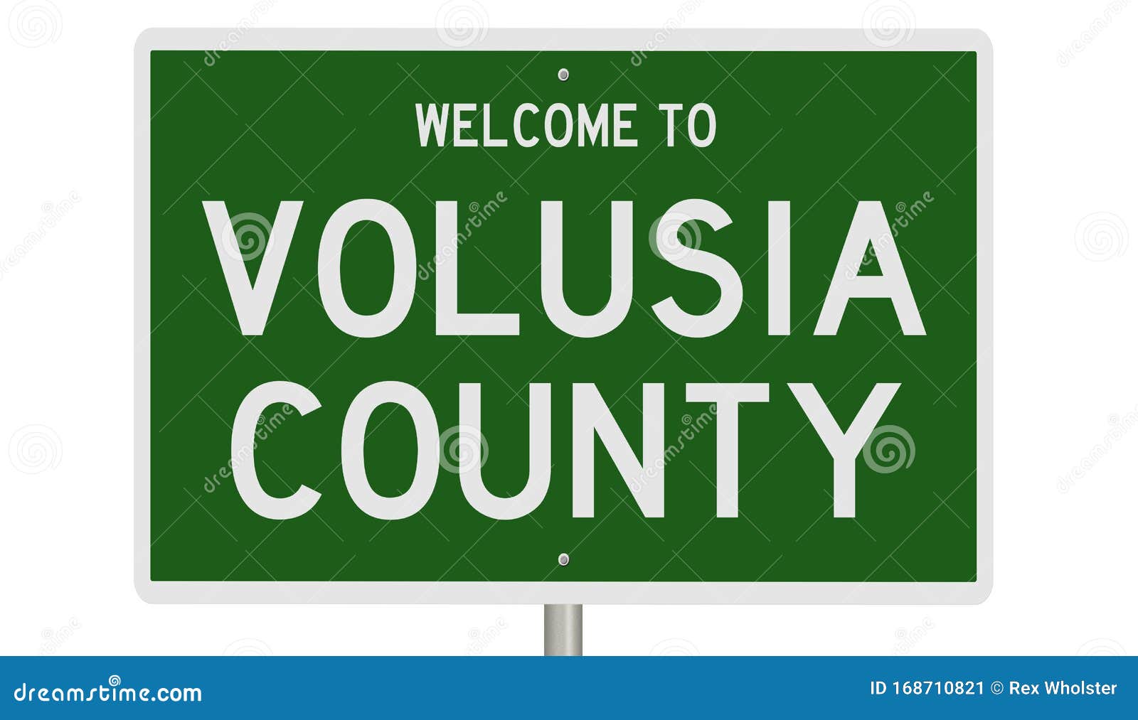 Road Sign for Volusia County Stock Illustration Illustration of