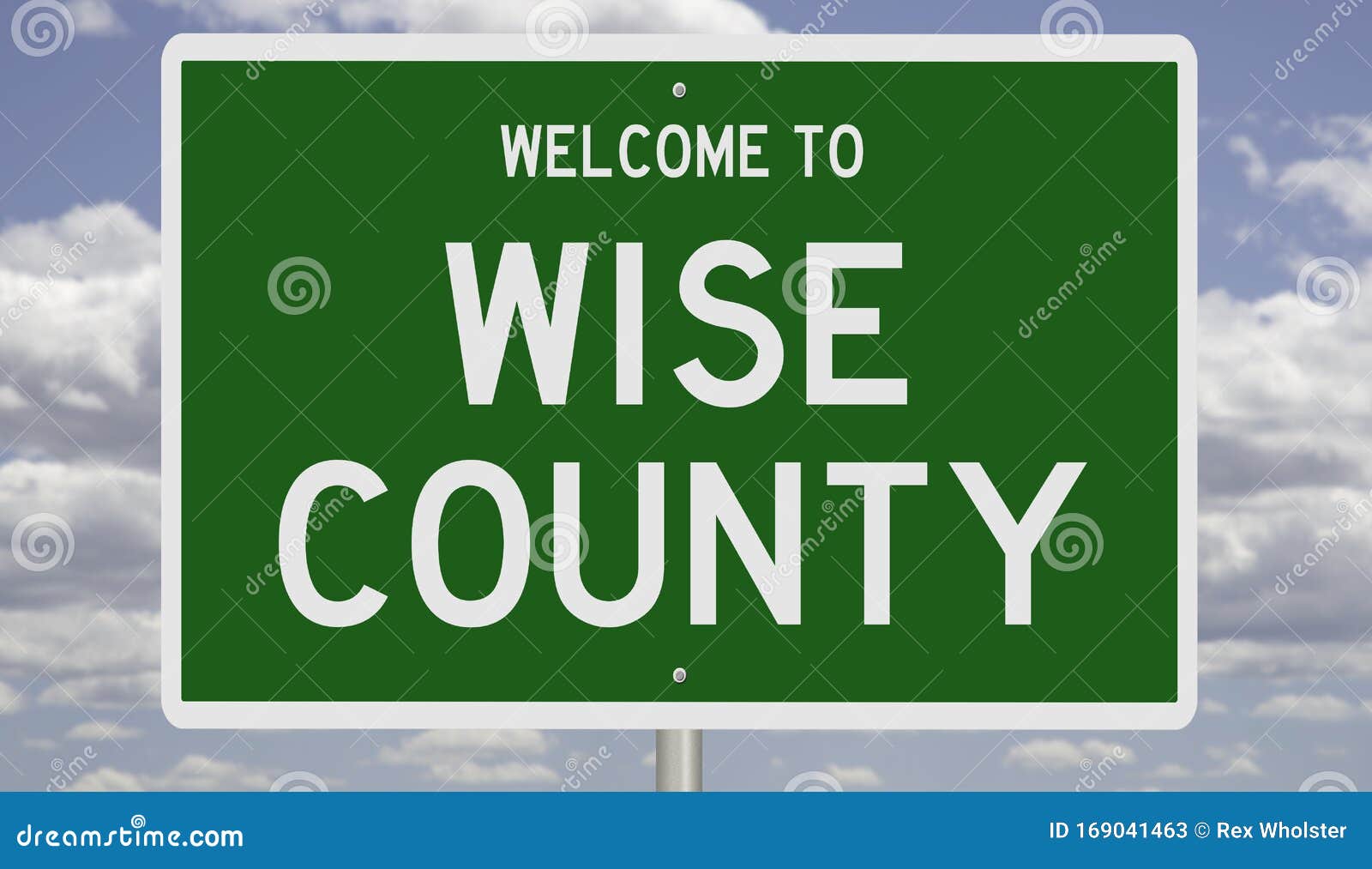 Road sign for Wise County stock illustration. Illustration of county
