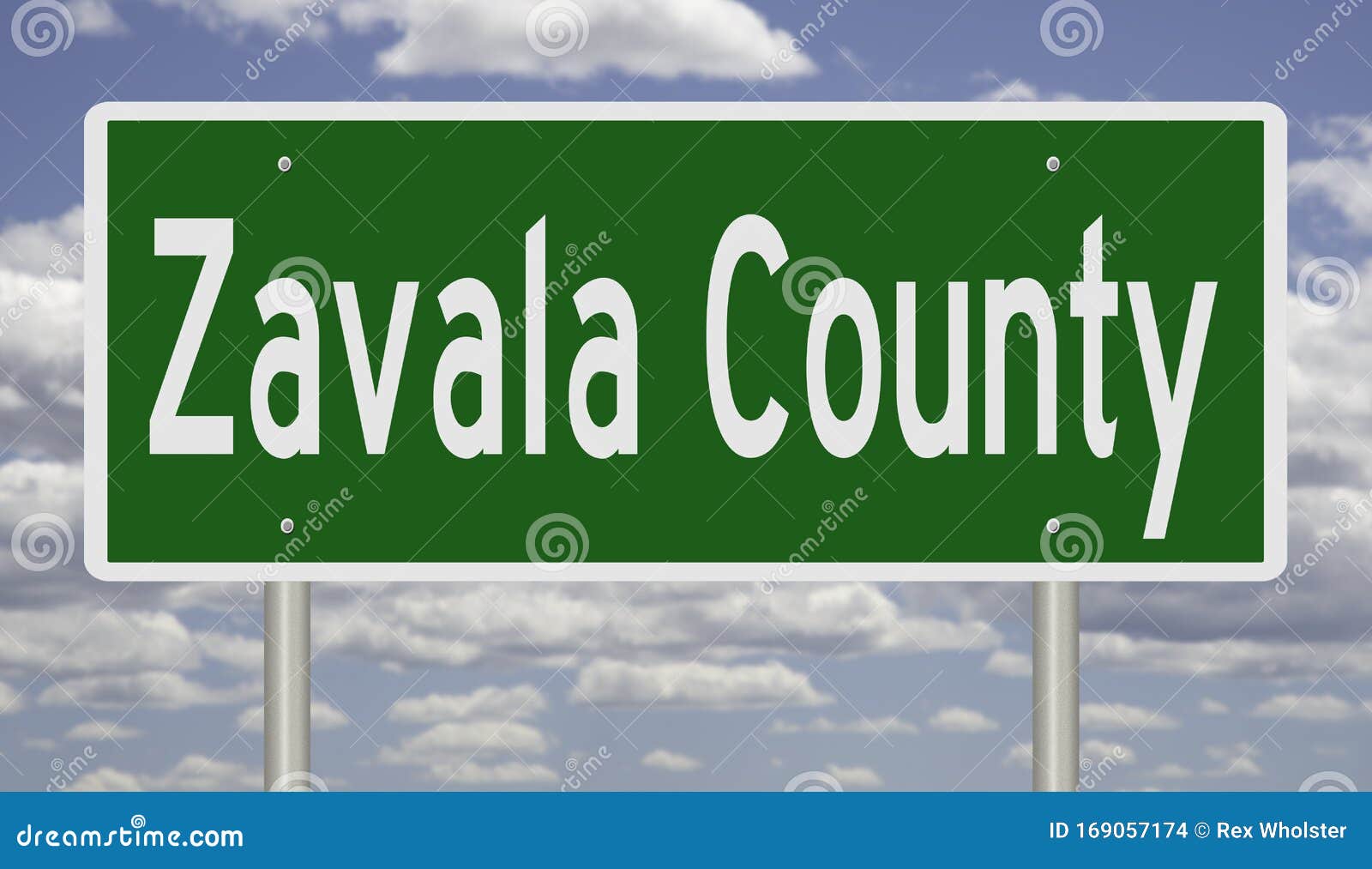 Road Sign for Zavala County Stock Illustration Illustration of county