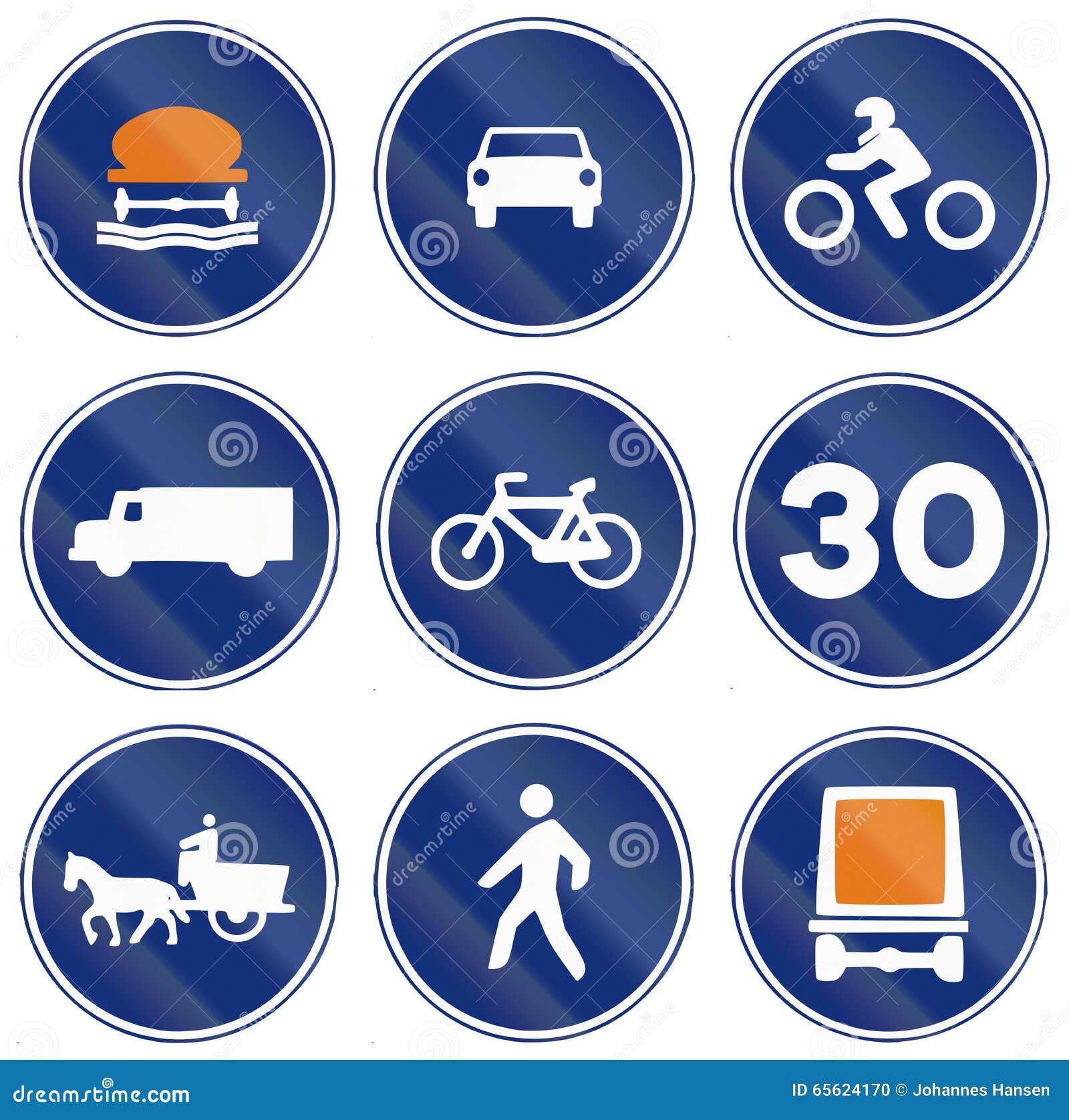 Road signs used in Spain stock illustration. Illustration of color