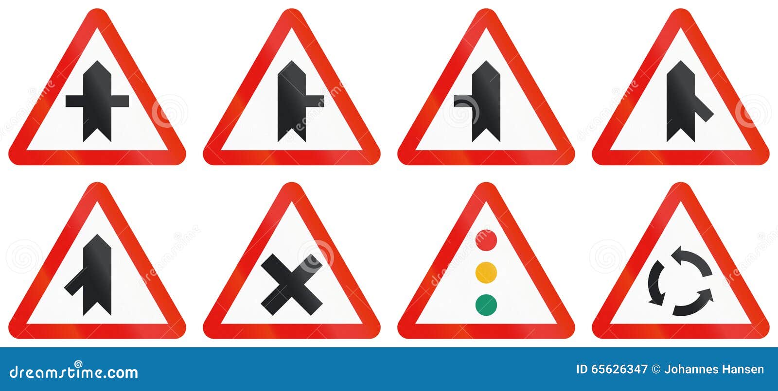 Road signs used in Spain stock illustration. Illustration of ...