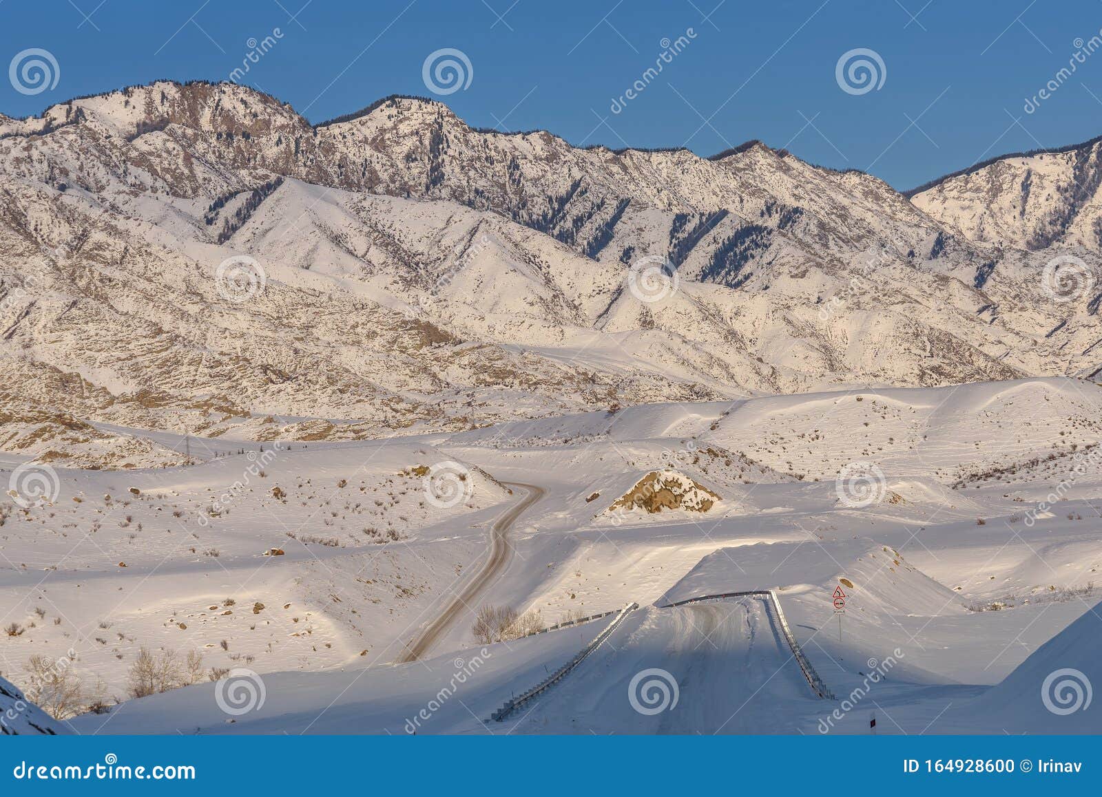 Road Snow Mountains Winter Snowy Stock Photo Image Of Mountain Tree