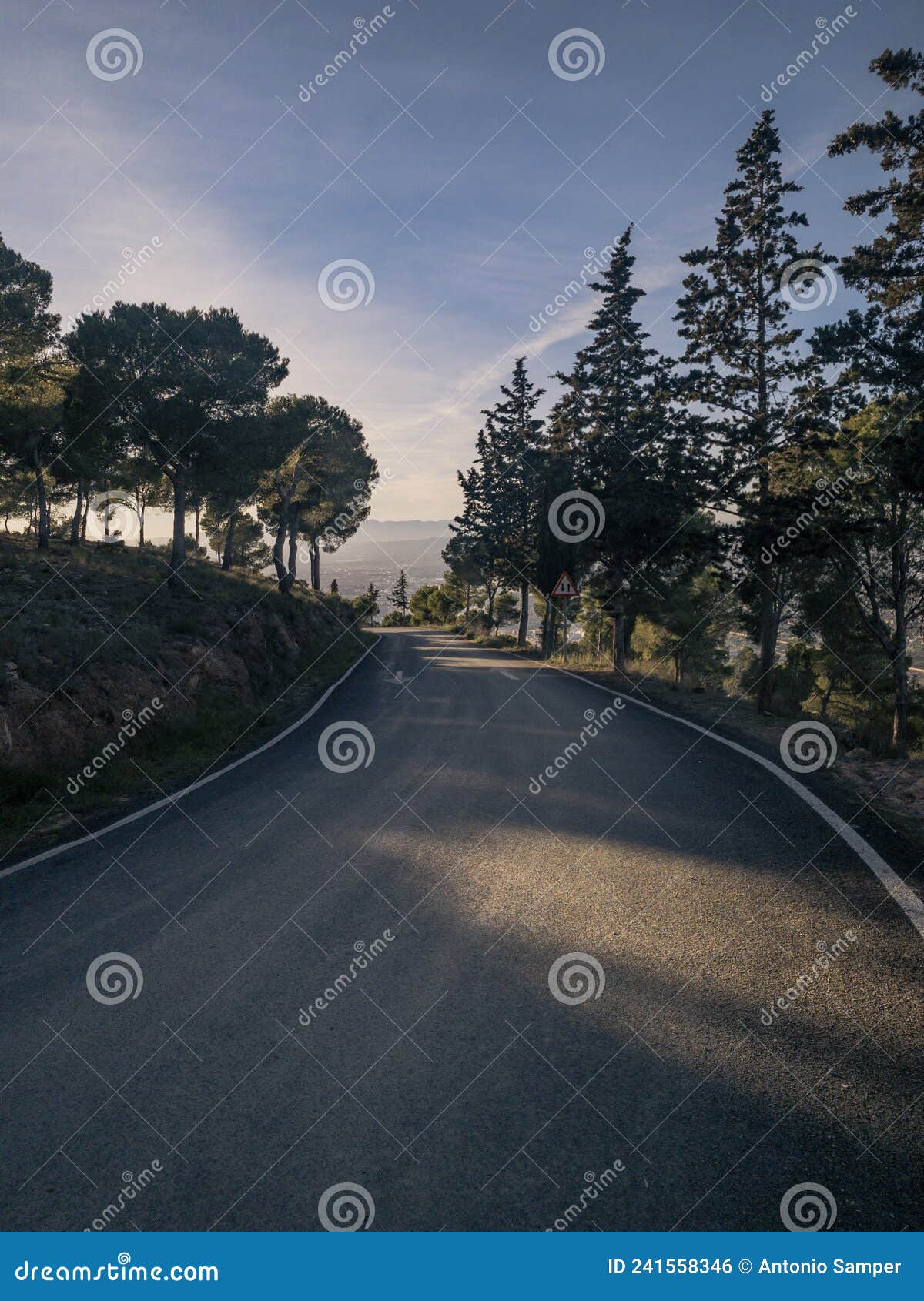 road and sunset