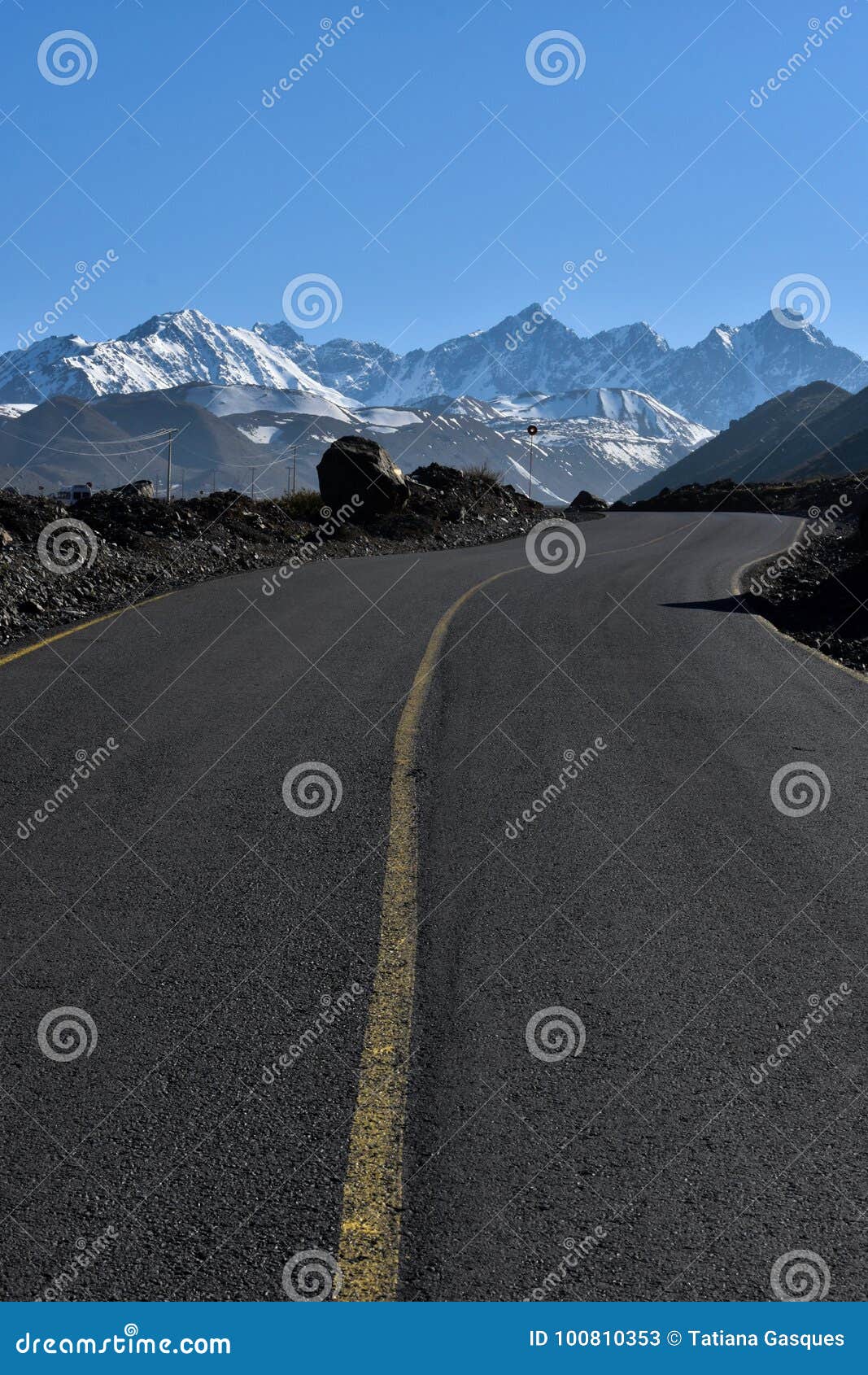 on the road to el yeso, chile