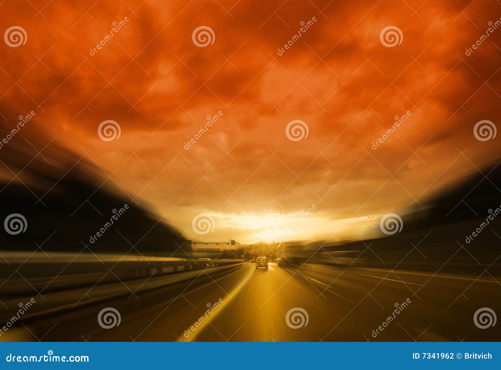 Road to the hell stock photo. Image of empty, explosion - 7341962