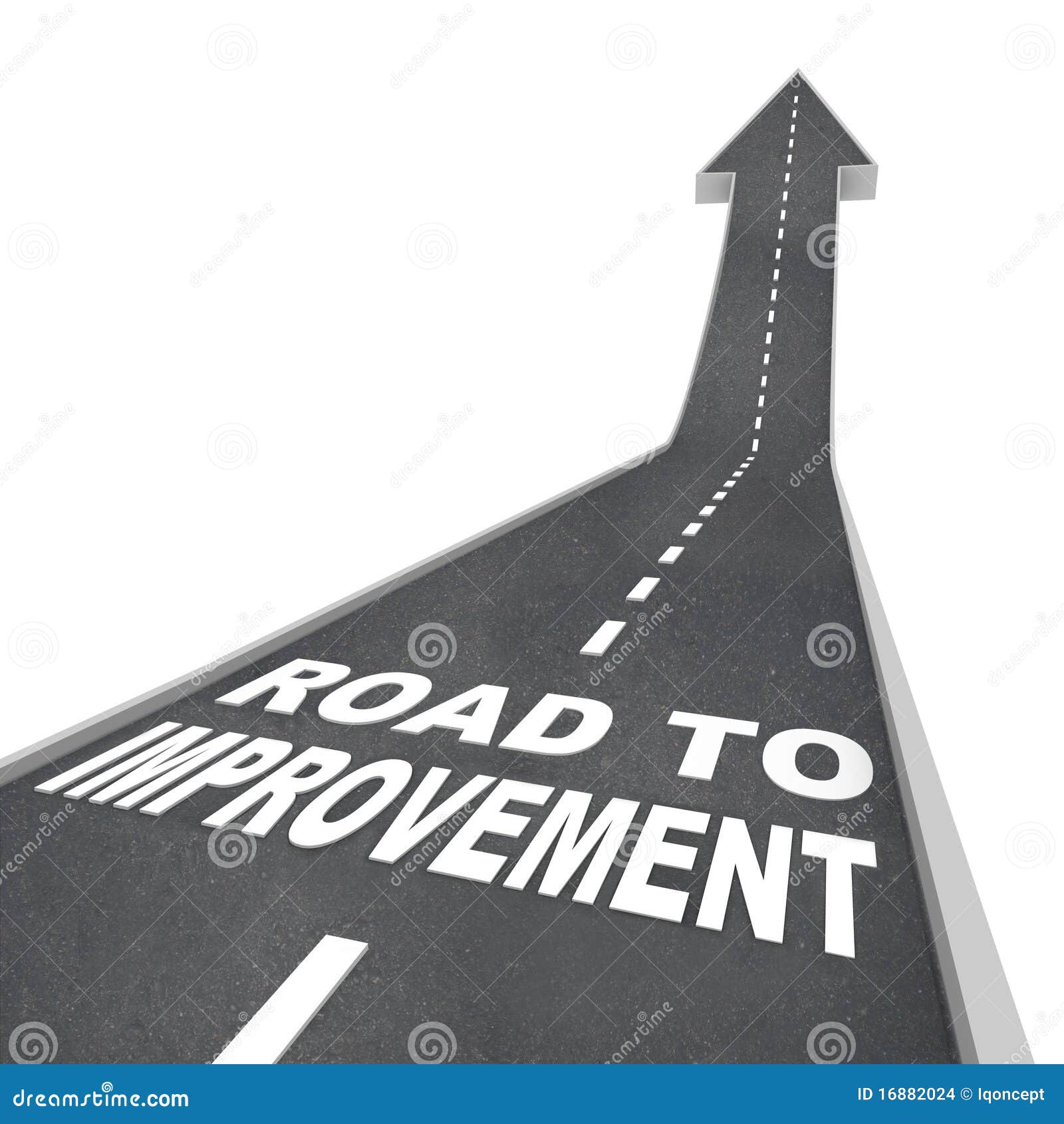 Road To Improvement - Words On Street Stock Images - Image 