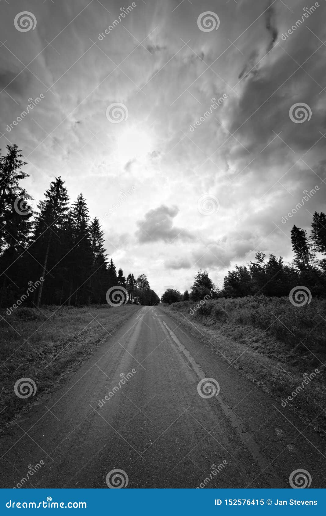 Road To Nowhere in Black and White Stock Image Image of line, outback