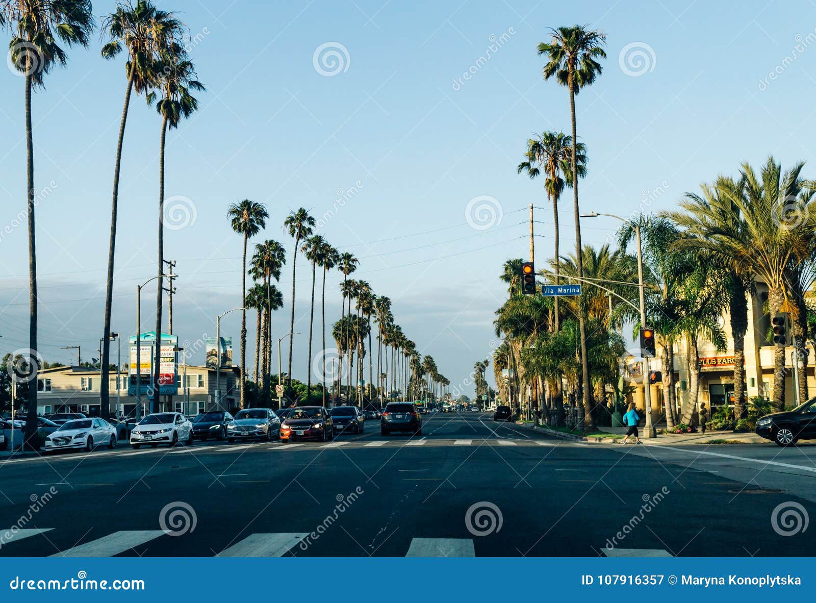 Road To the Pier of Santa Monica. a Trip To Los Angeles, California ...