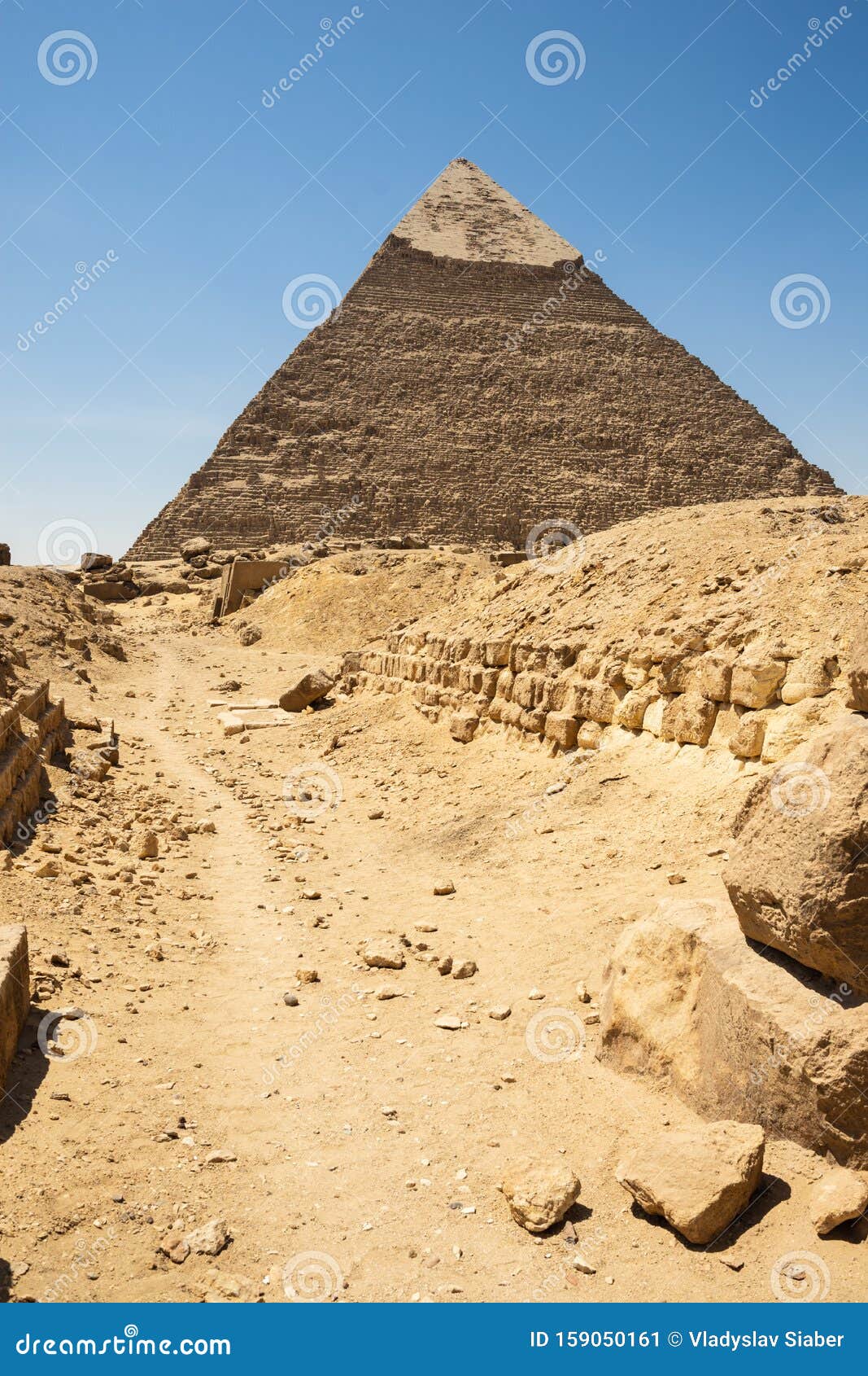 road to pyramid of khafre also read as khafra, khefren or of chephren is the second-tallest and second-largest of the ancient