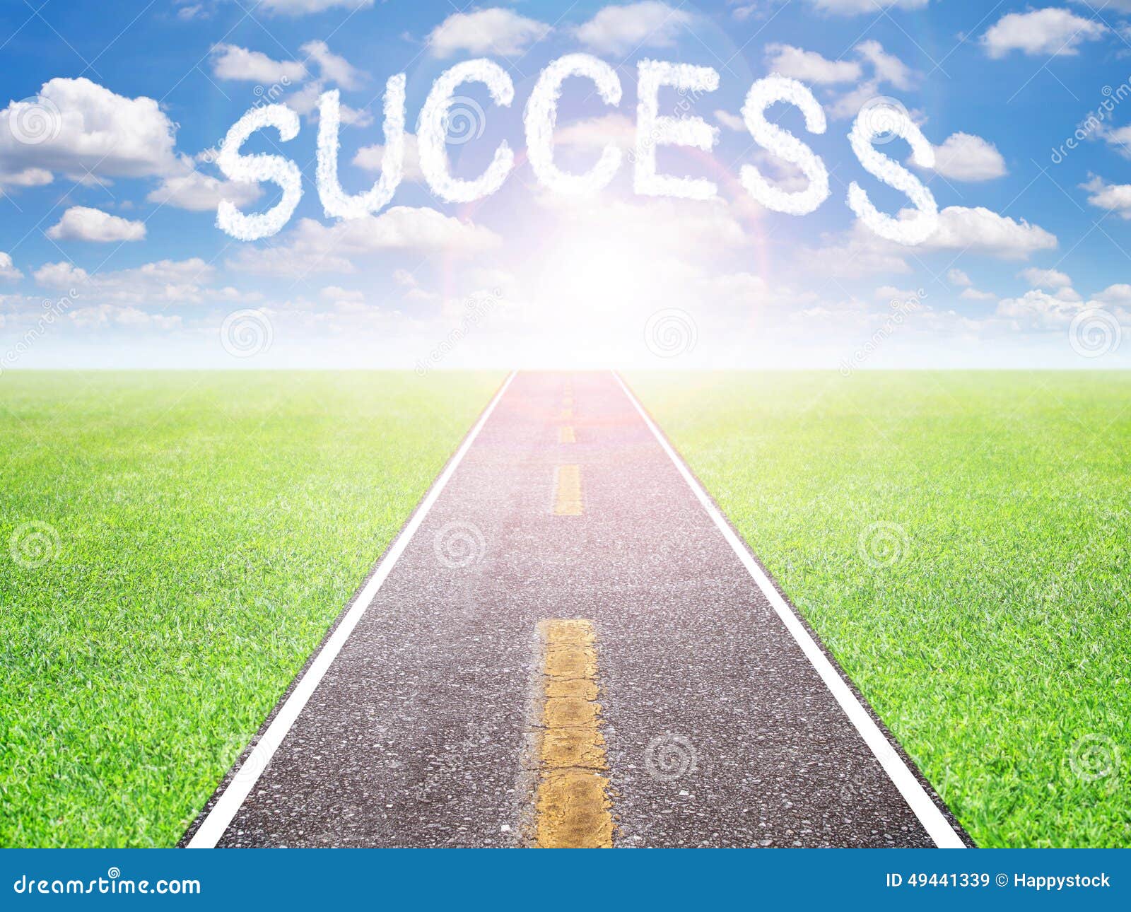 The Road To Success In The Future Stock Image Image Of Symbol Cloud