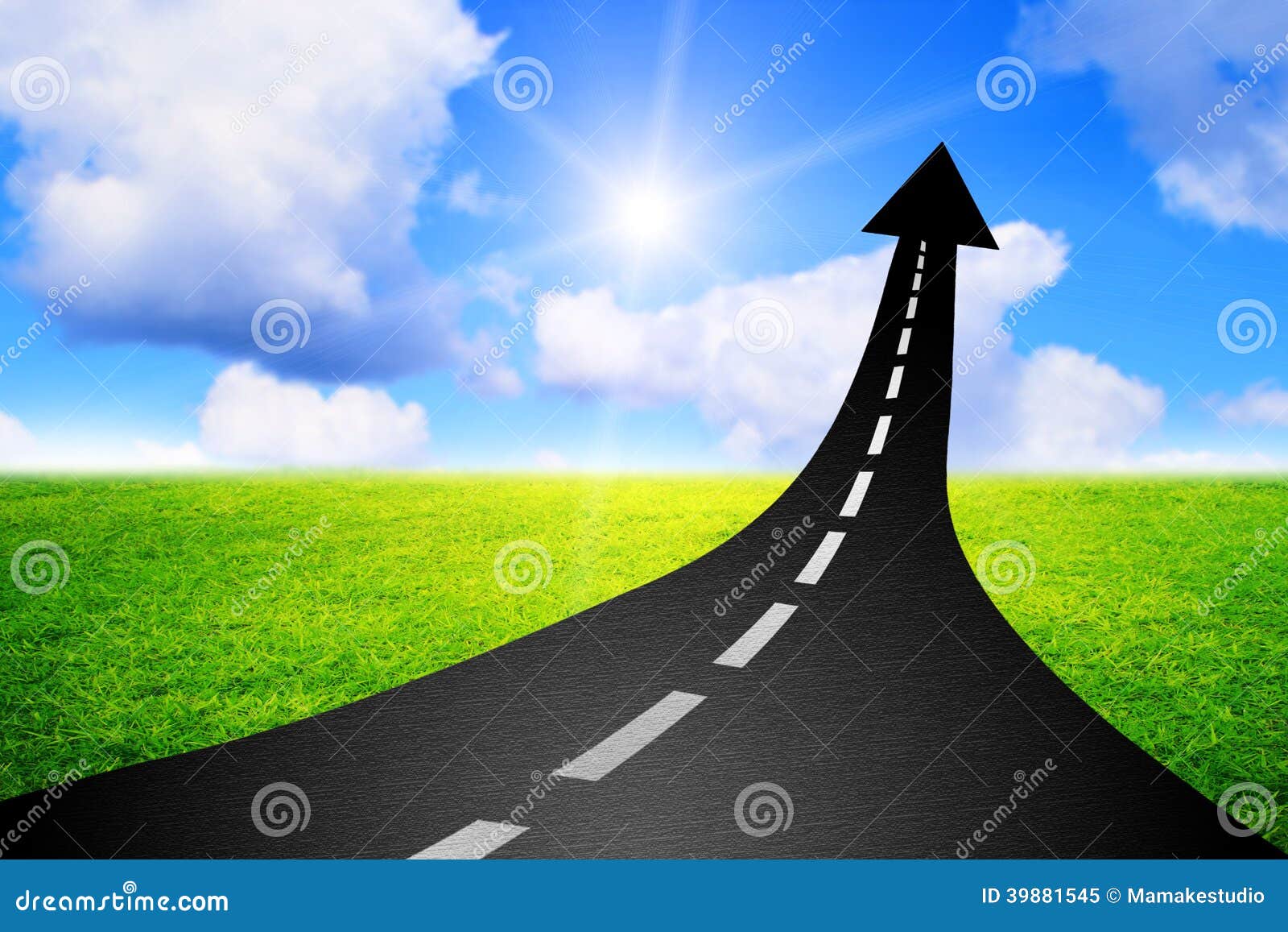 Highway Road Concept Road To Success Stock Illustration