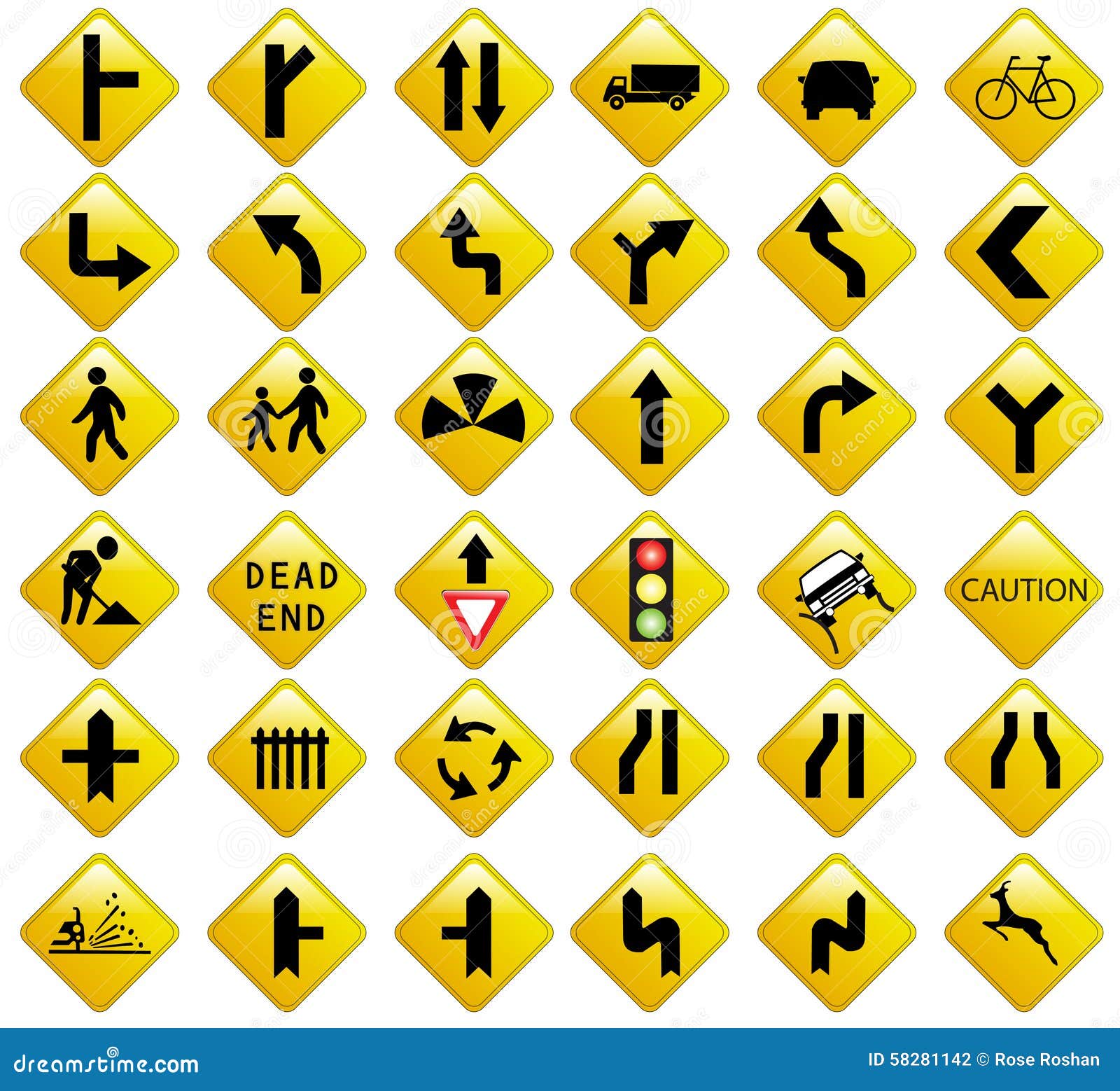 Road traffic signs stock illustration. Illustration of limit - 58281142