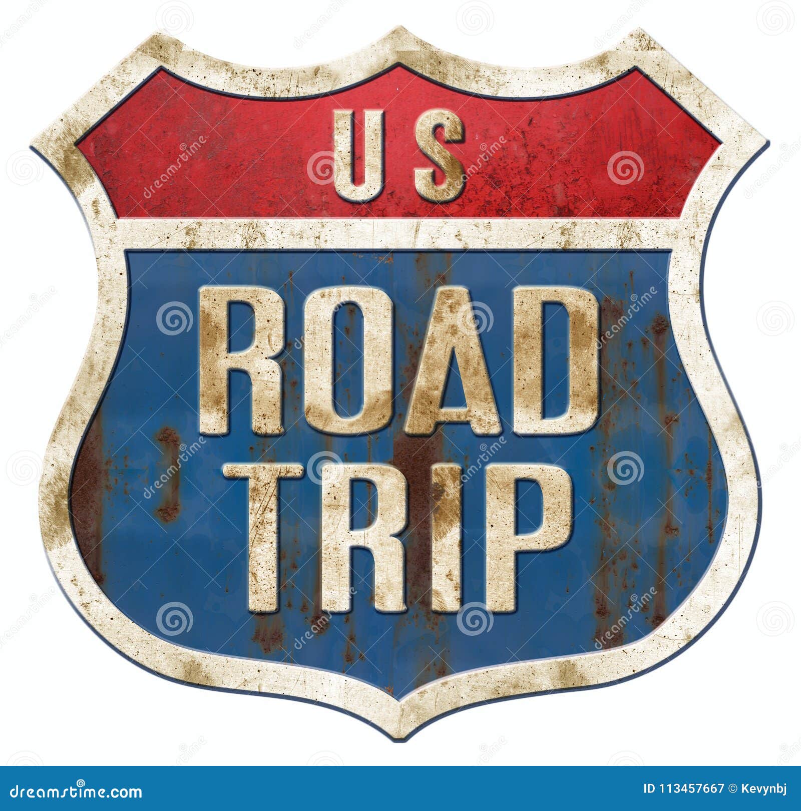 road trip highway sign vintage