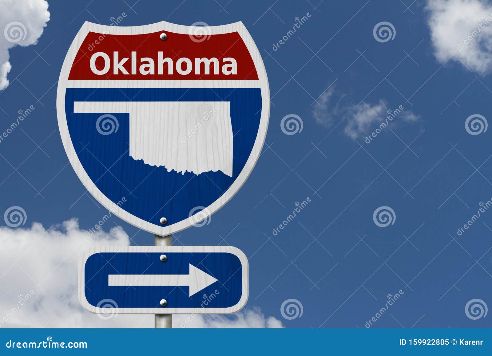 road trip to oklahoma sign