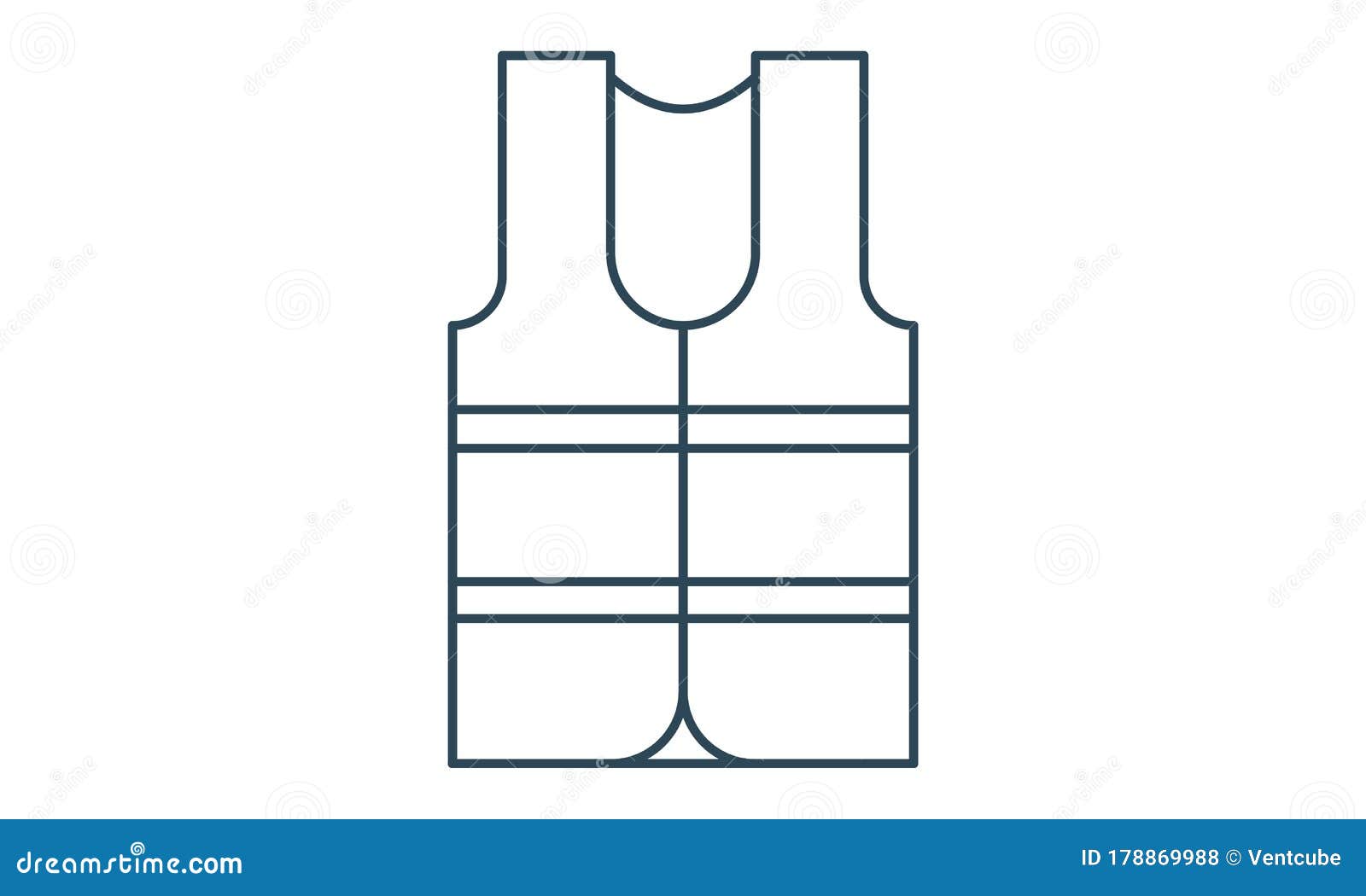 Road Vest Safety Jacket Flat Icon Stock Illustration - Illustration of ...