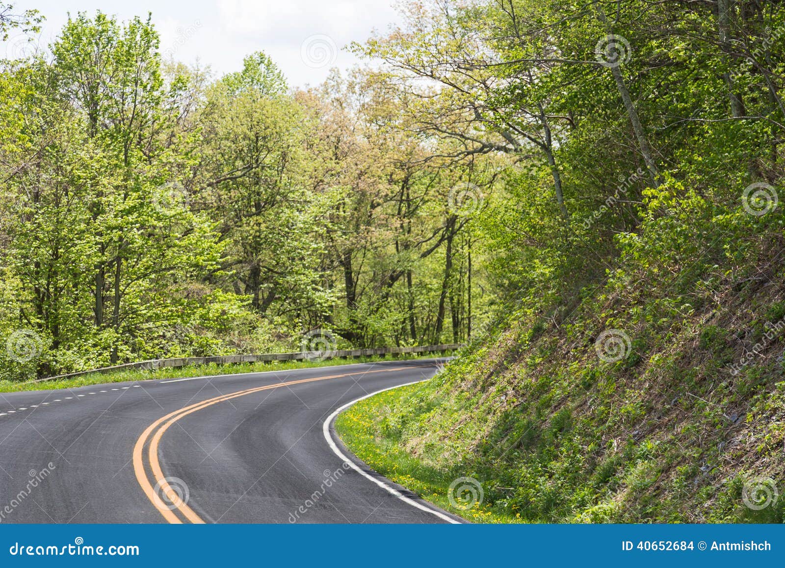 Road View in Mountains in Virginia Stock Photo Image of route, green