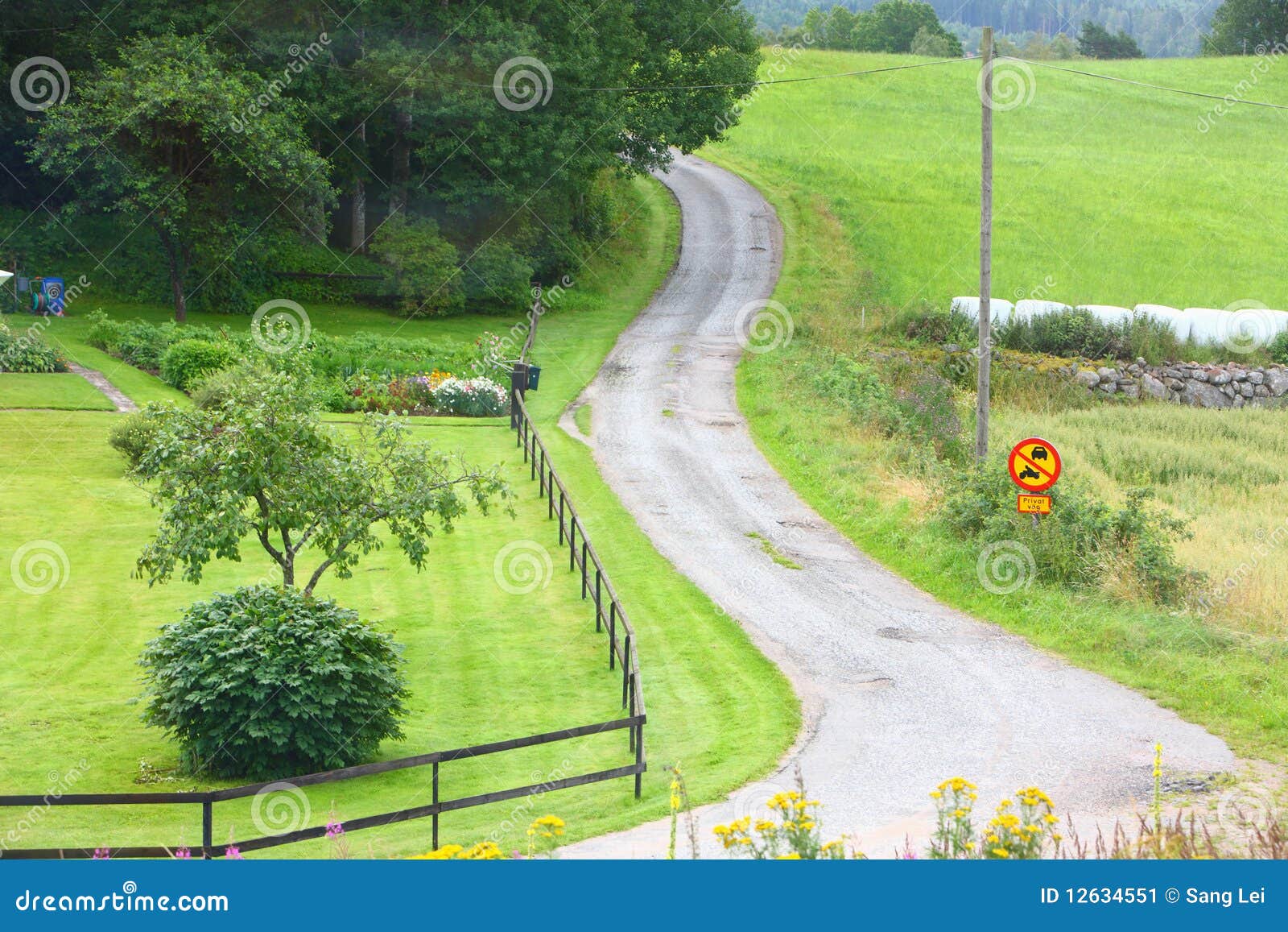 Road And Village Stock Image Image Of Beautiful Road 12634551