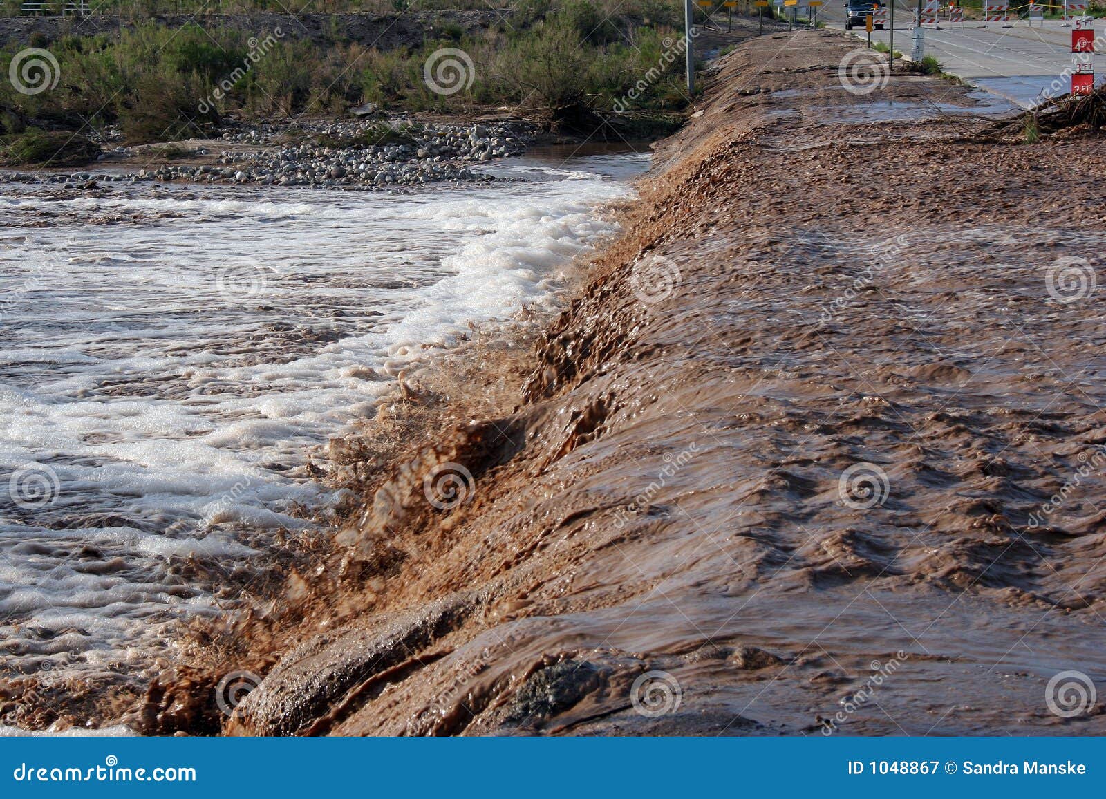 Road Washout stock image. Image of bush, creek, crossing 1048867