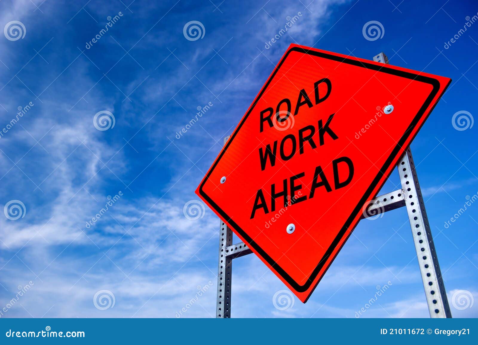 road work ahead sign