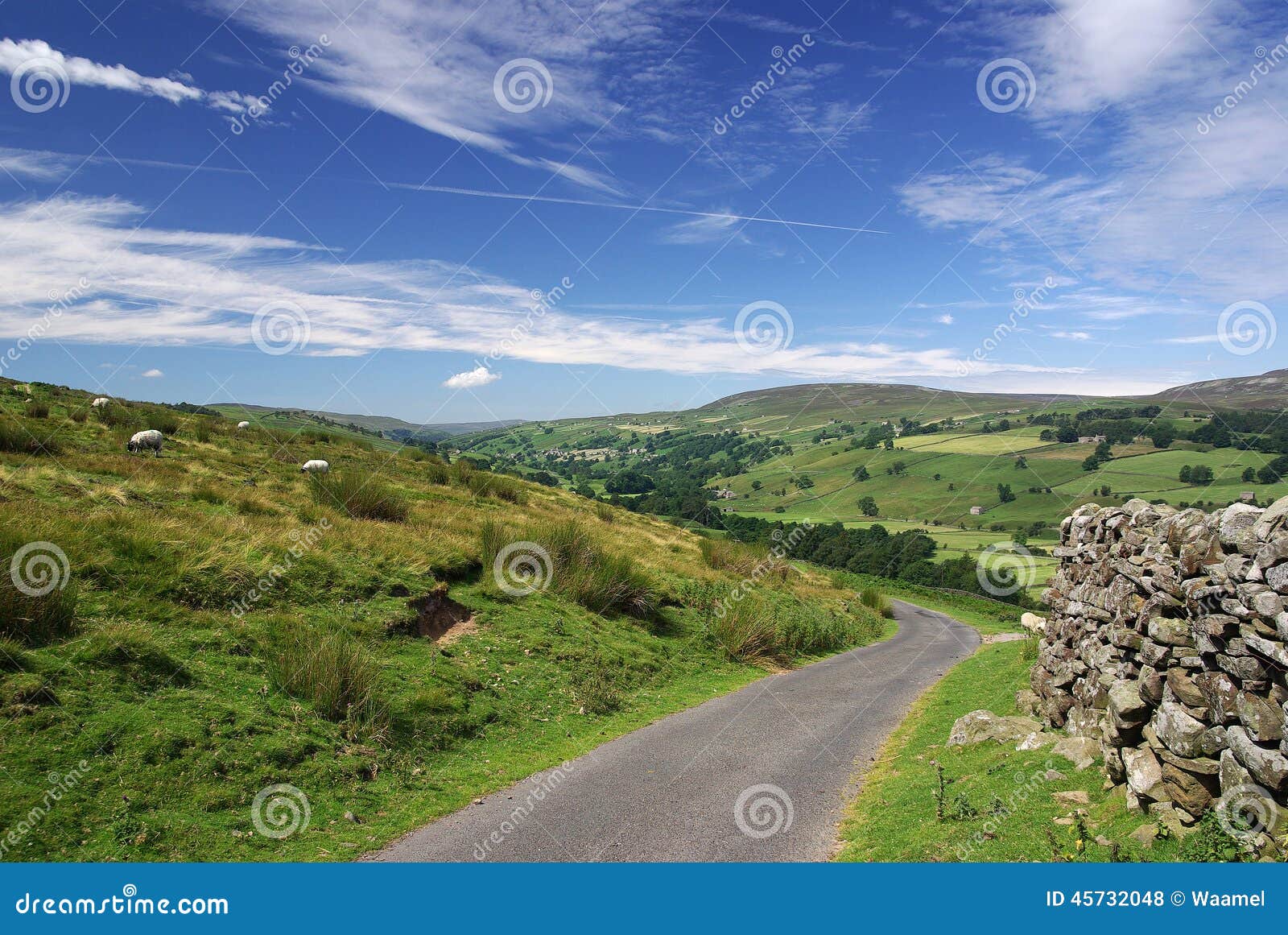 A Road in the Yorkshire Dales Stock Photo Image of national