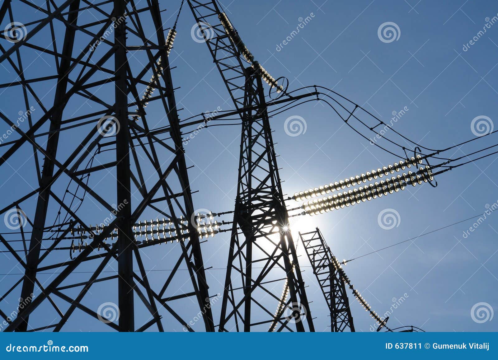Roads of an electricity. stock image. Image of iron, wire 637811