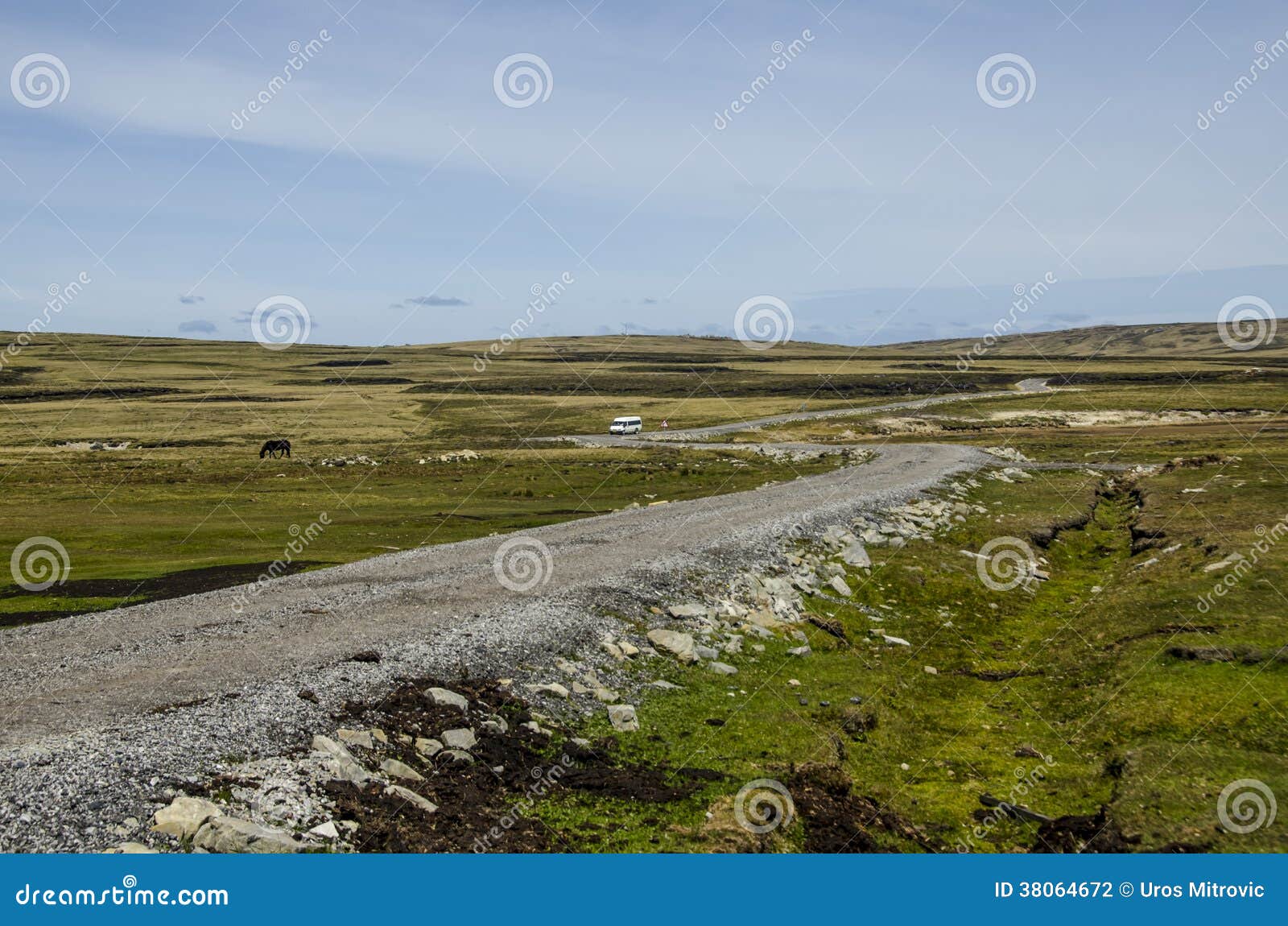 The ROADS in FALKLAND ISLANDS Stock Photo Image of hills, color 38064672