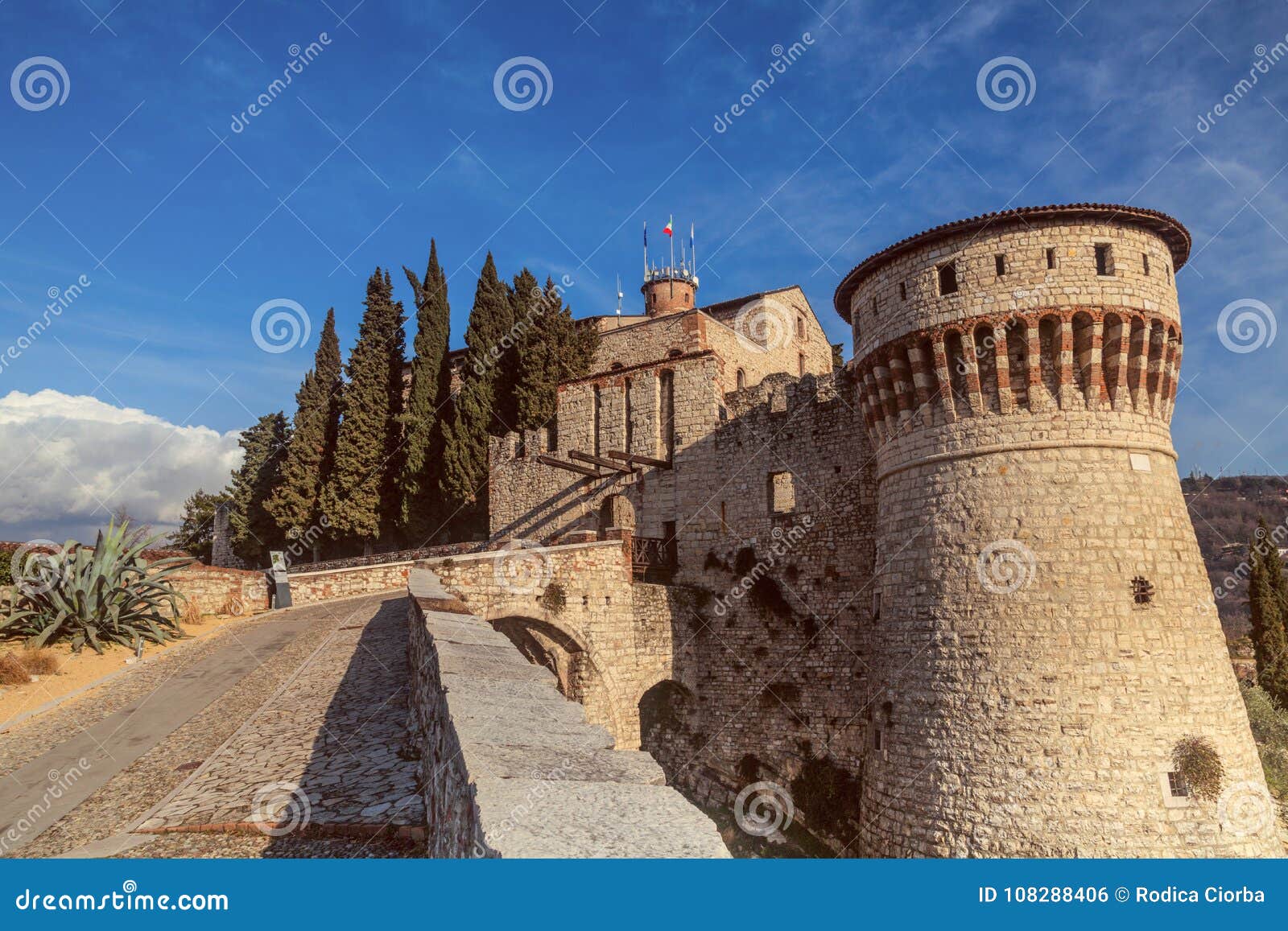 roads to castle on the hill cidneo brescia