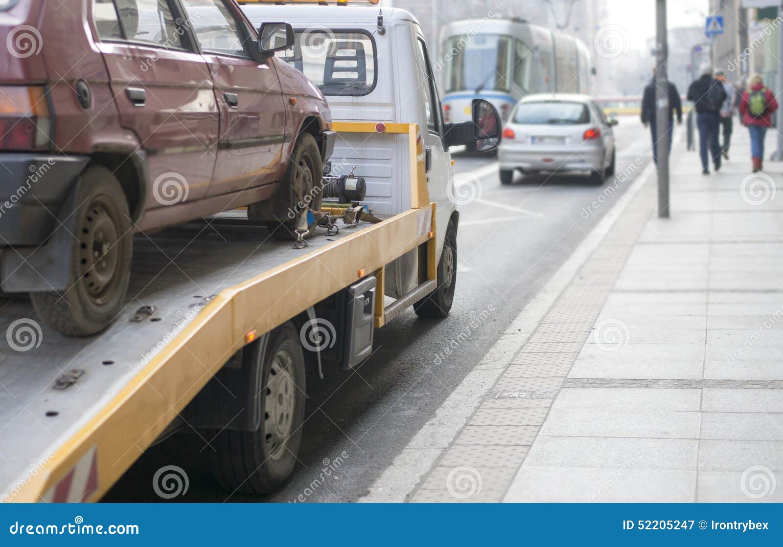 roadside assistance car towing truck