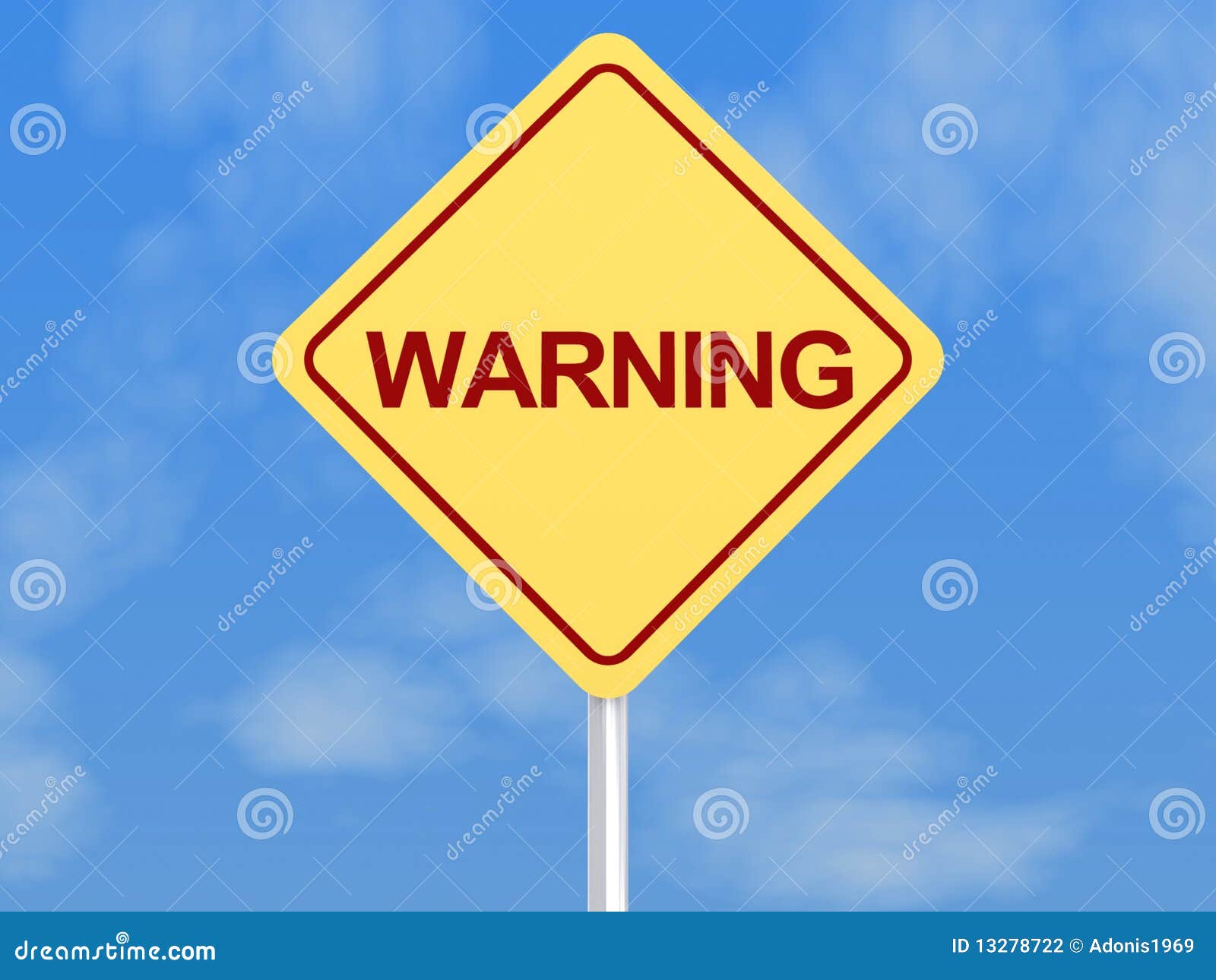 Roadside warning sign stock photo. Image of roadside 13278722
