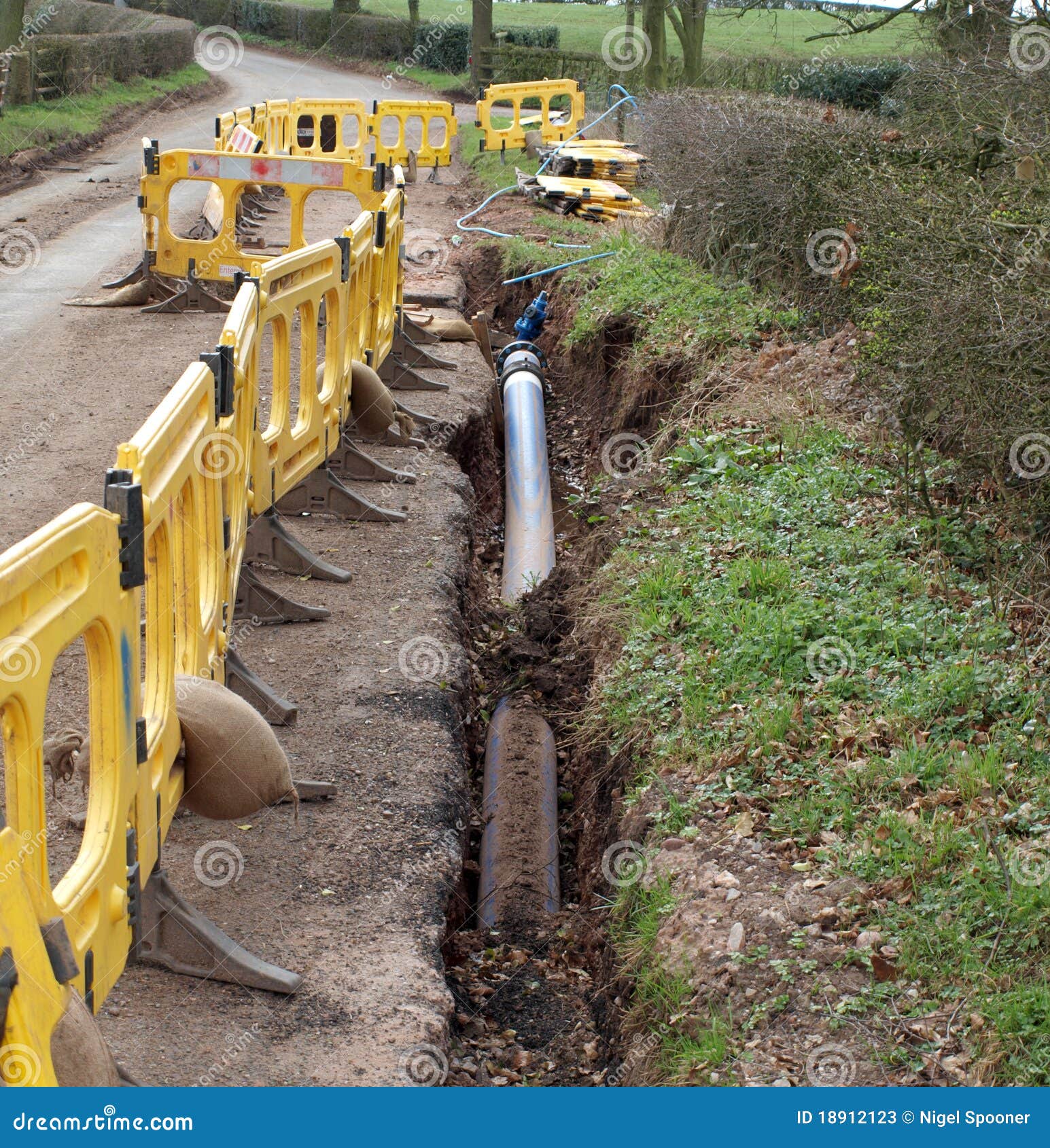 roadworks in rural road