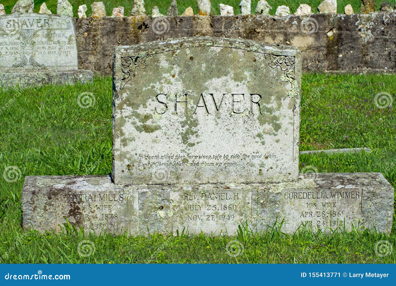 Family Headstone At Shaver Cemetery Blue Ridge Parkway Virginia