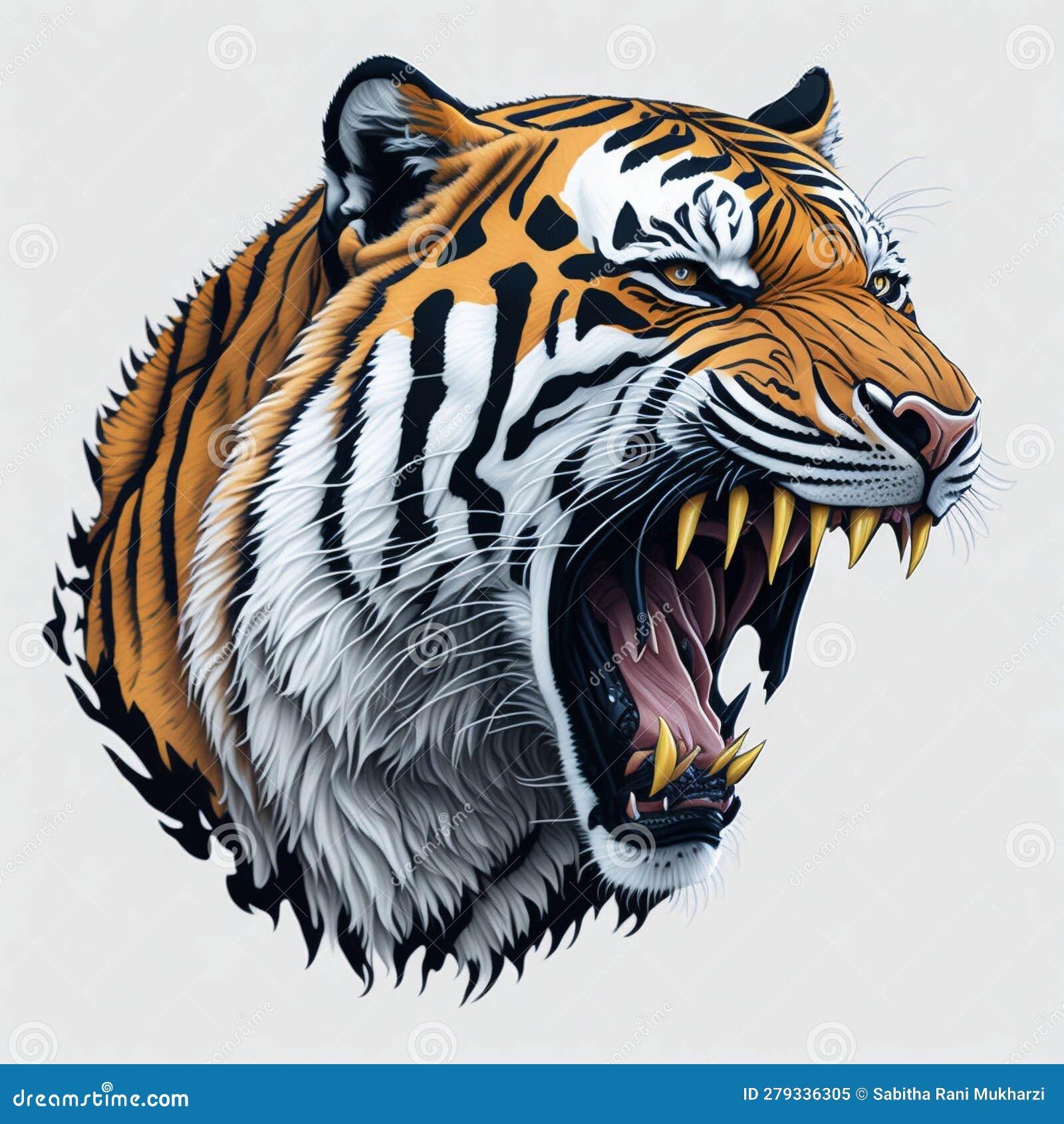 roaring tiger: majestic and powerful