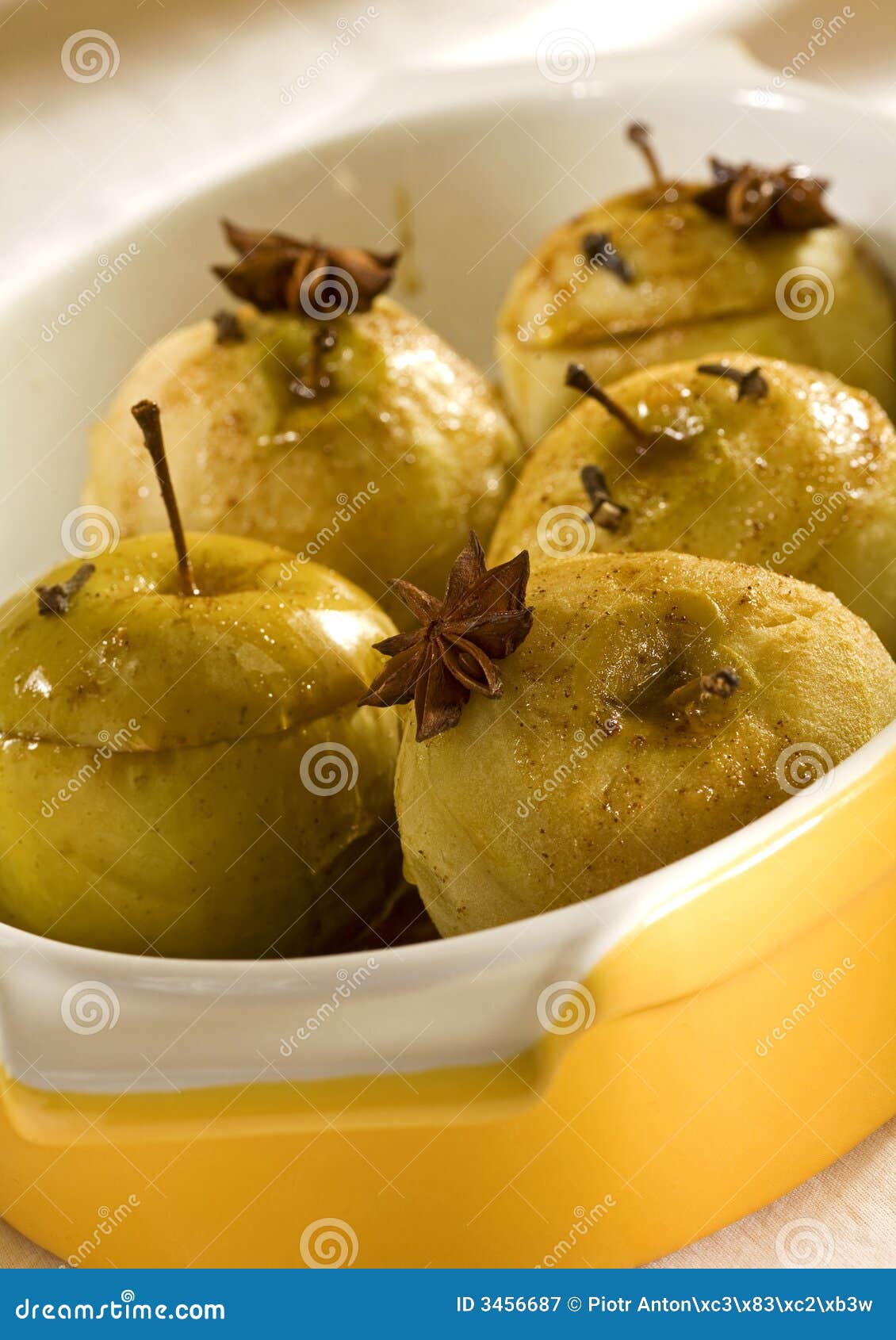 Roast apple stock image. Image of cooking, food, serve 3456687