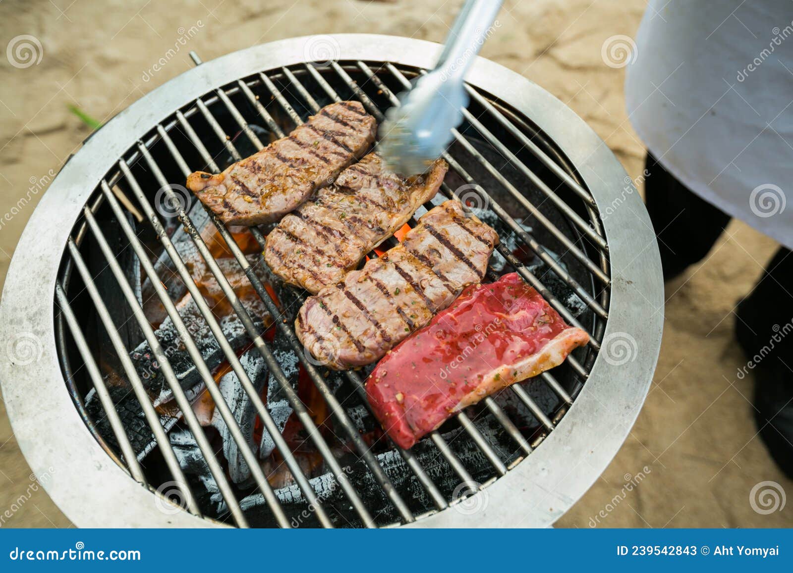 Roast Beef on Barbecue Grill Stock Image Image of black, grill 239542843