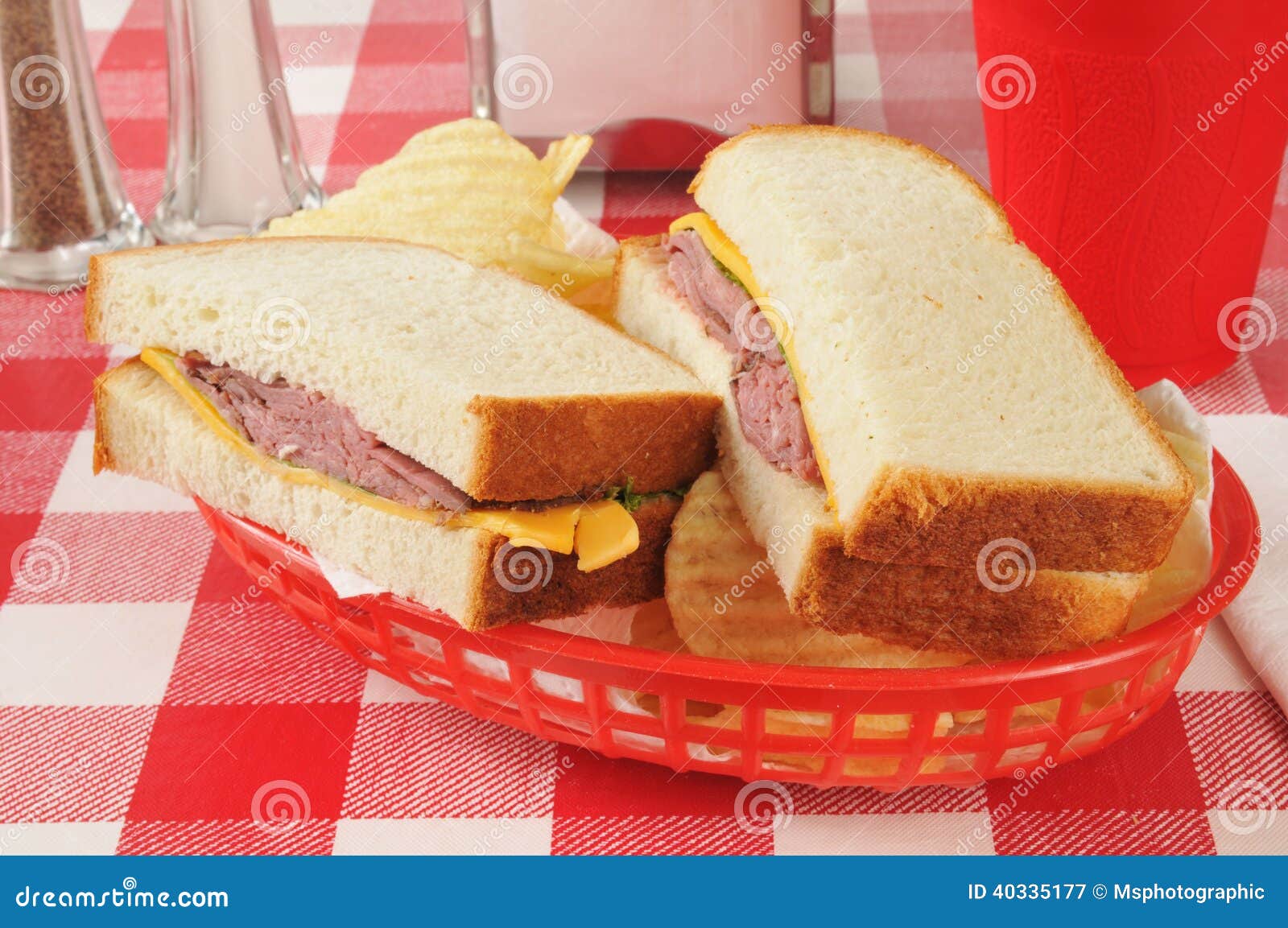 Roast Beef and Cheese Sandwich Stock Image Image of chips, cheese
