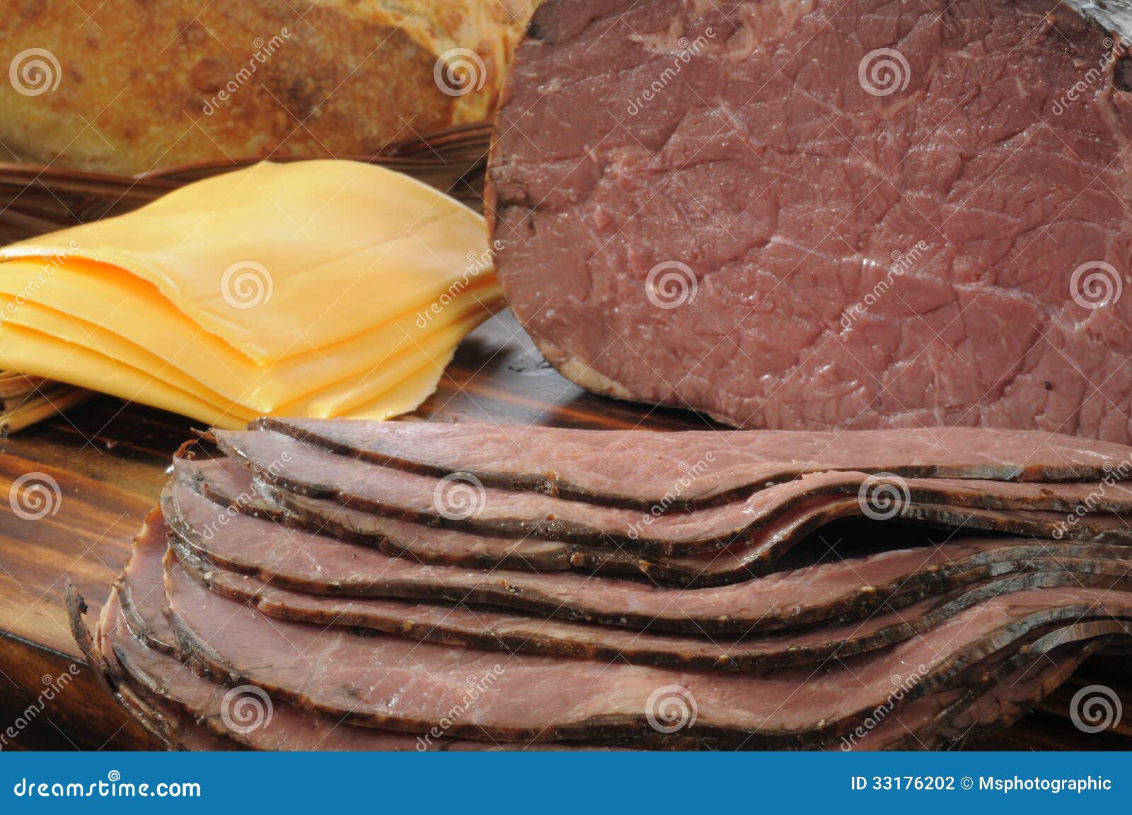 Roast beef and cheese stock photo. Image of bread, medium 33176202