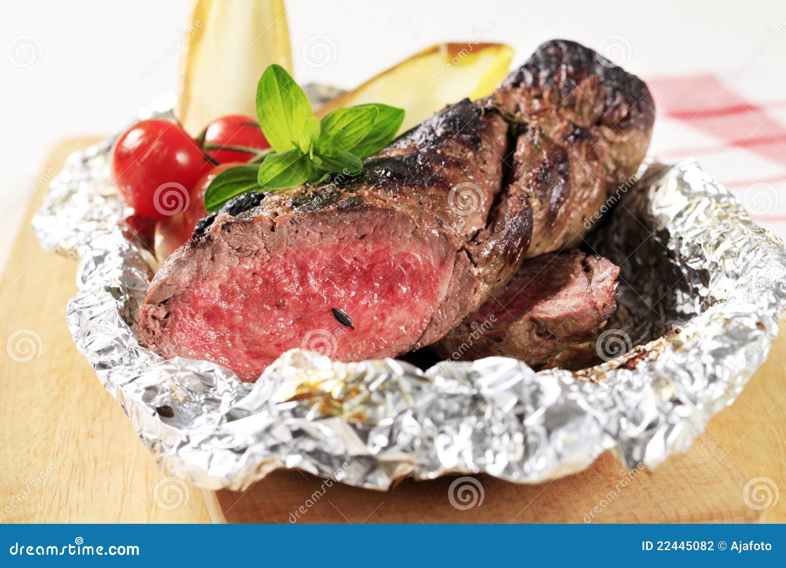 Roast beef fillet stock photo. Image of closeup, aluminum 22445082