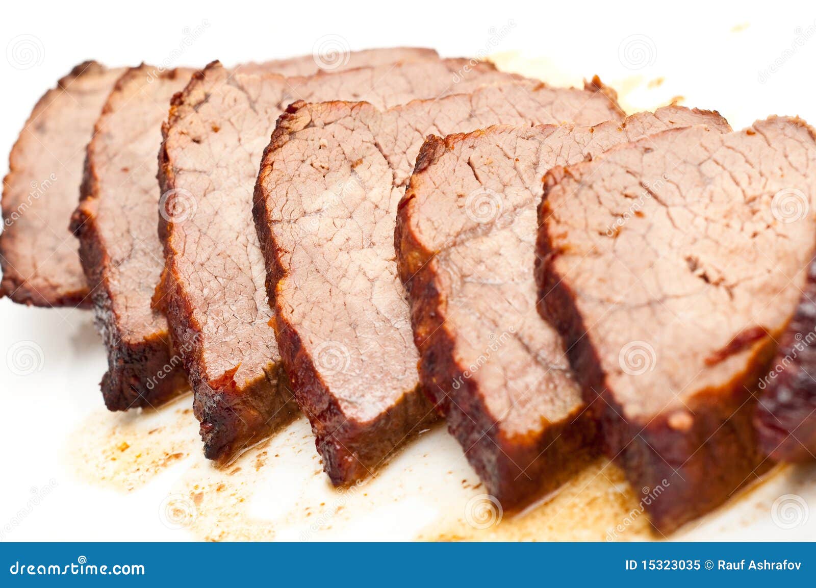 Roast Beef Isolated on White Stock Image Image of food, preparation 15323035